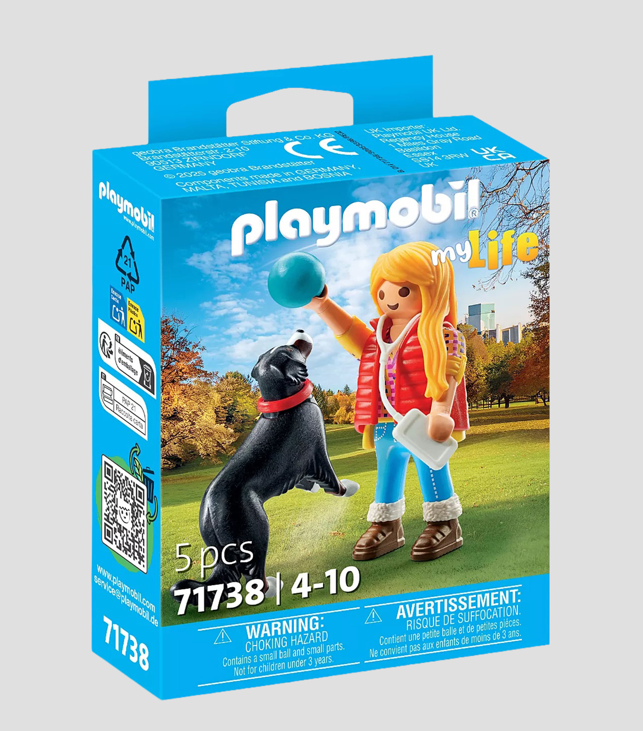Playset Mujer con perro de montaña