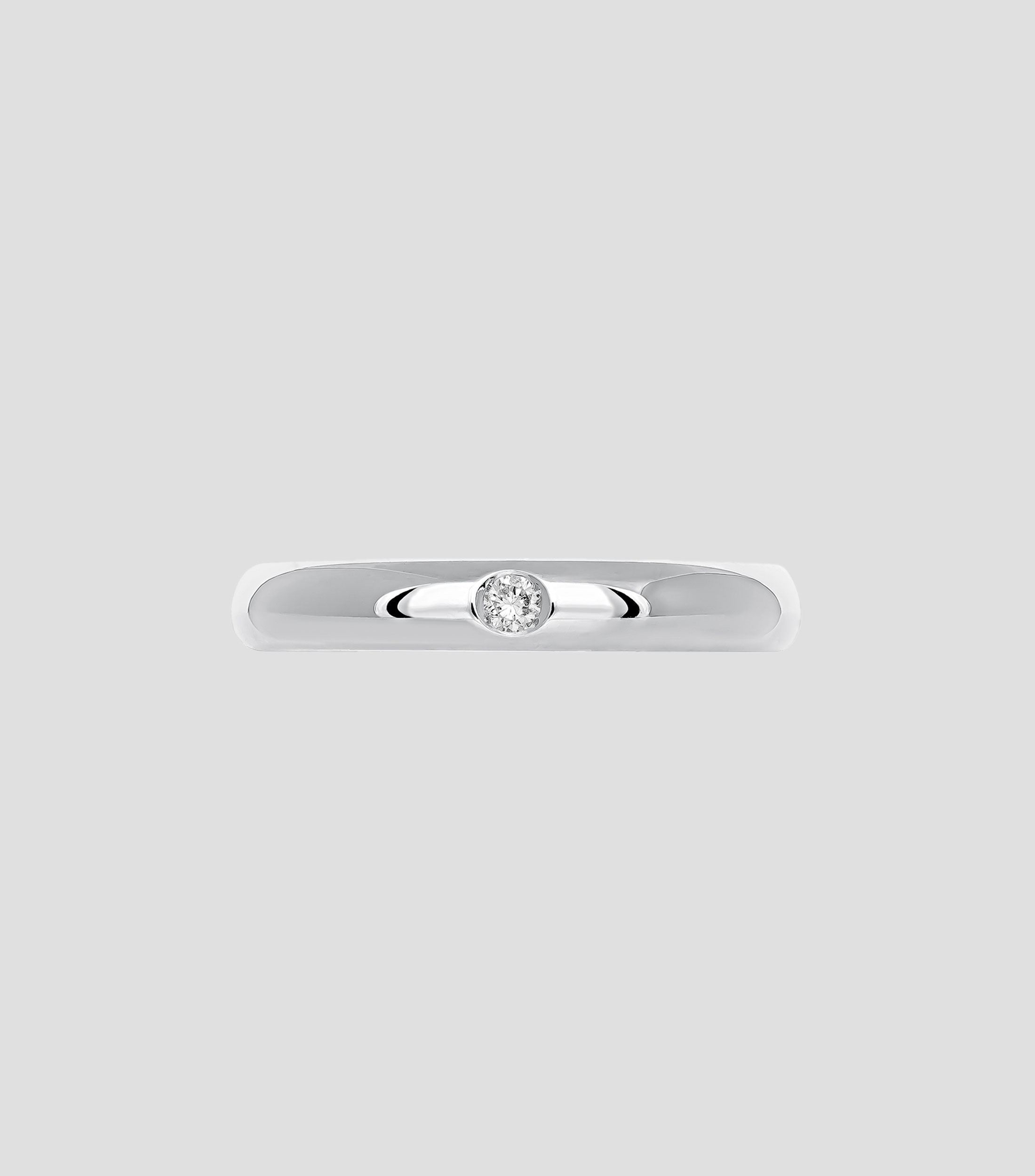 Anillo en oro blanco de 18 Kts Compromiso Talla 13 Mujer