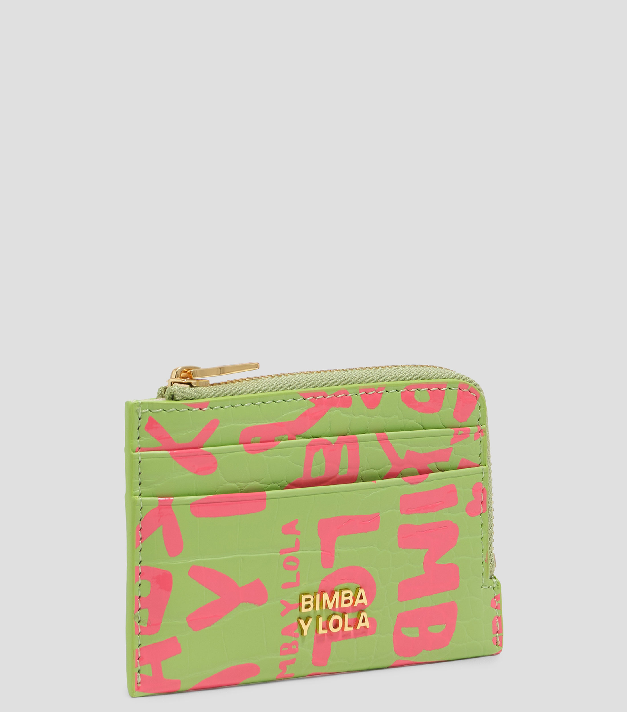 Monedero tarjetero print lima rosa Mujer