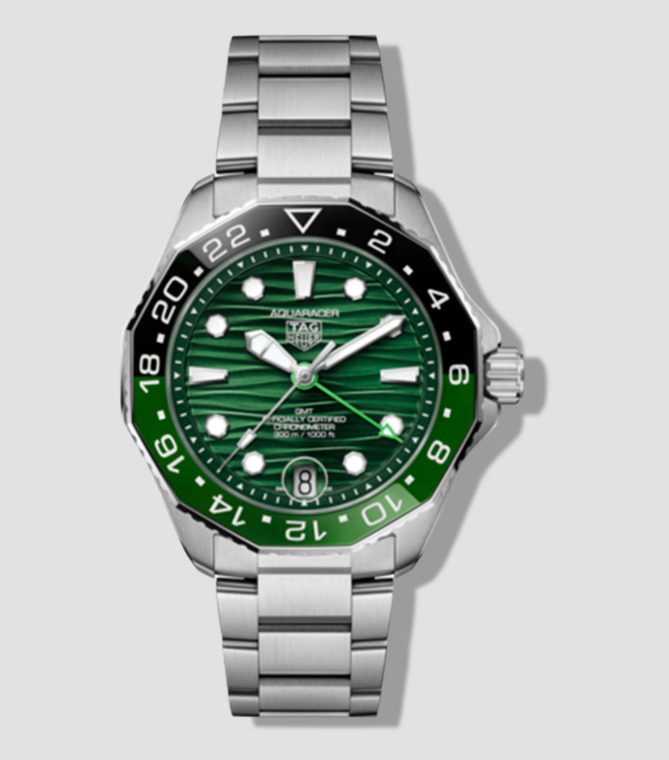 Reloj unisex Aquarecer casual plateado, verde