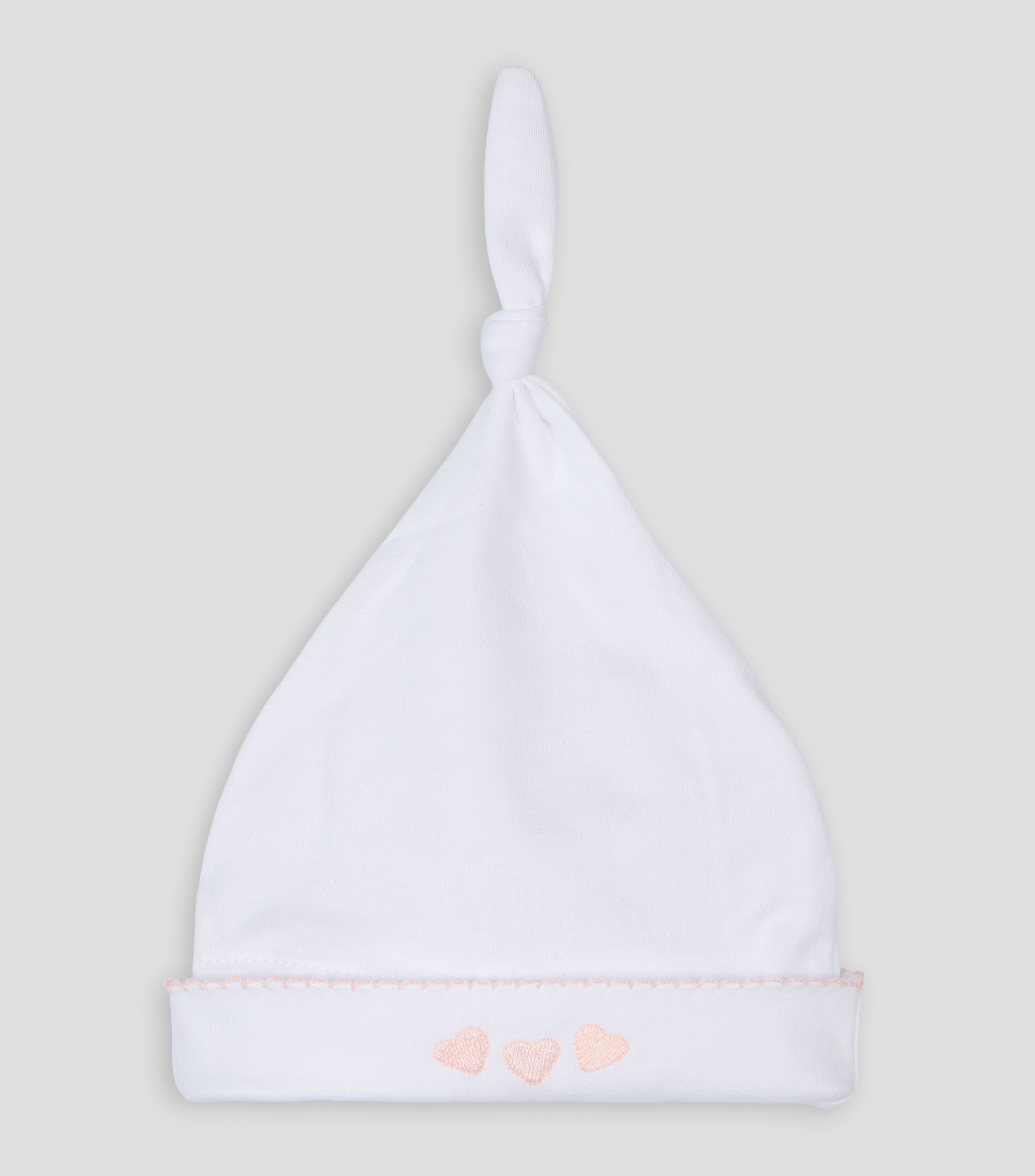 Gorro en tejido de punto fantasía con bordado Bebé