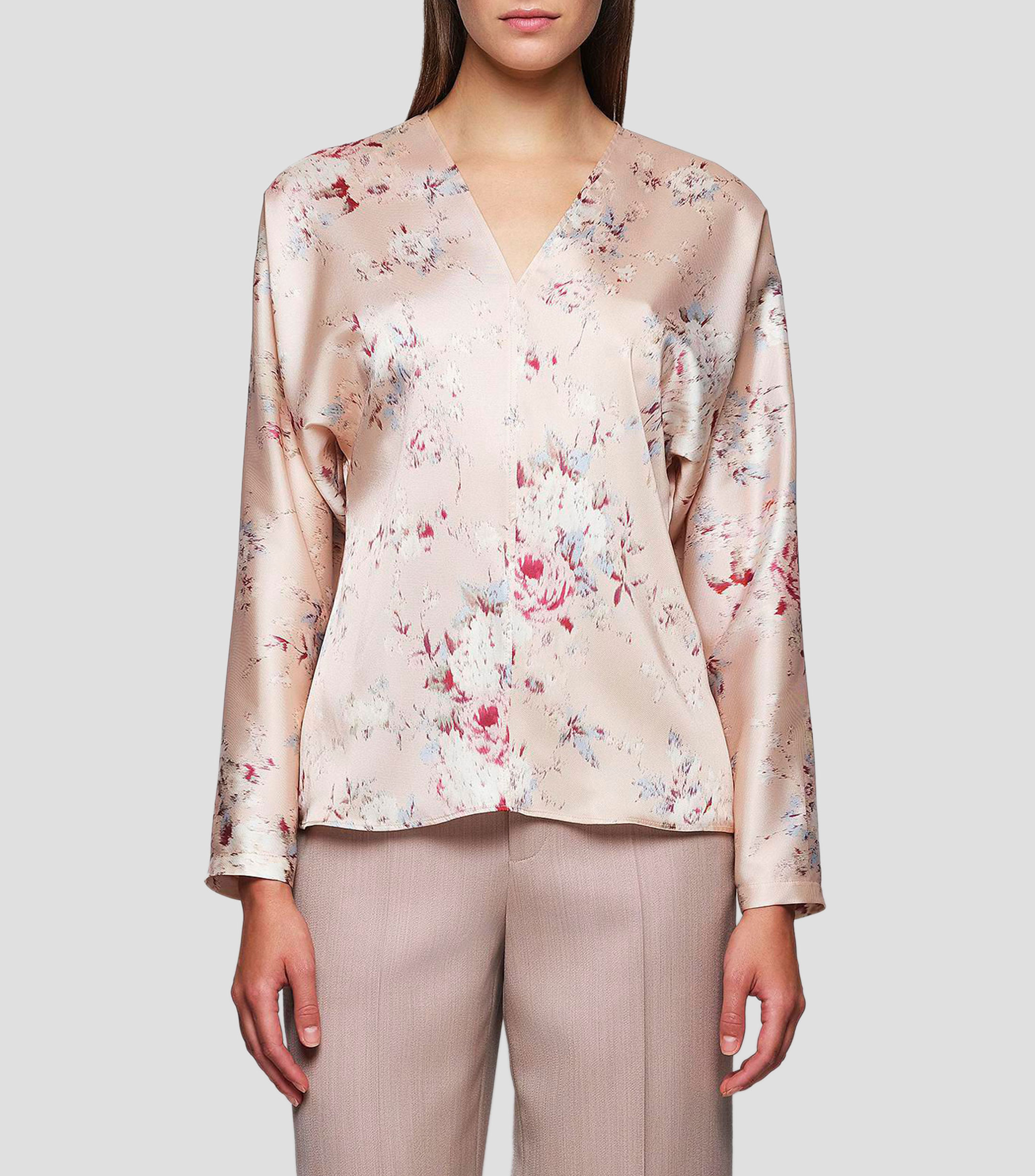 Top cuello V manga larga fantasía Mujer