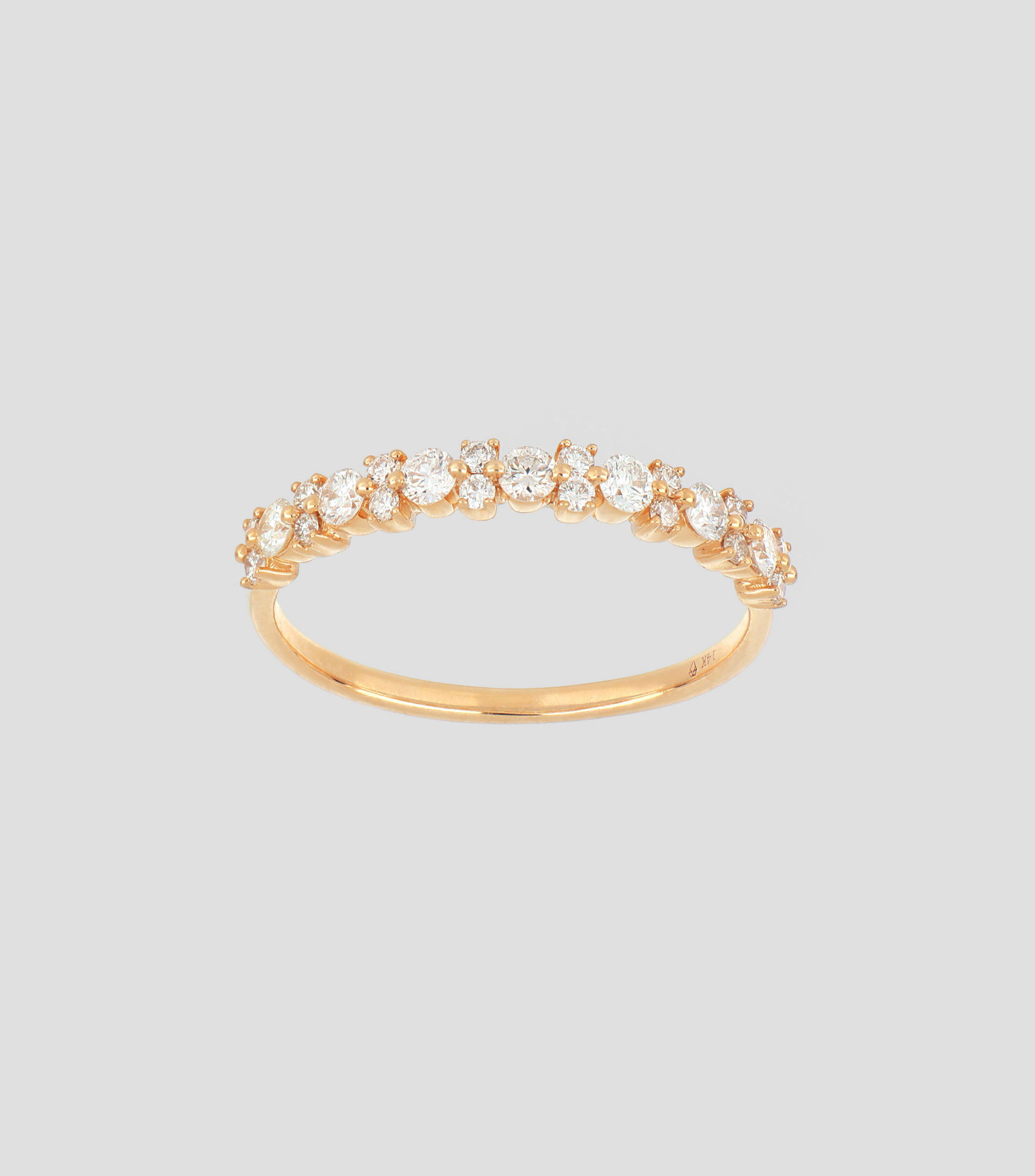 Anillo en oro con diamantes Mujer