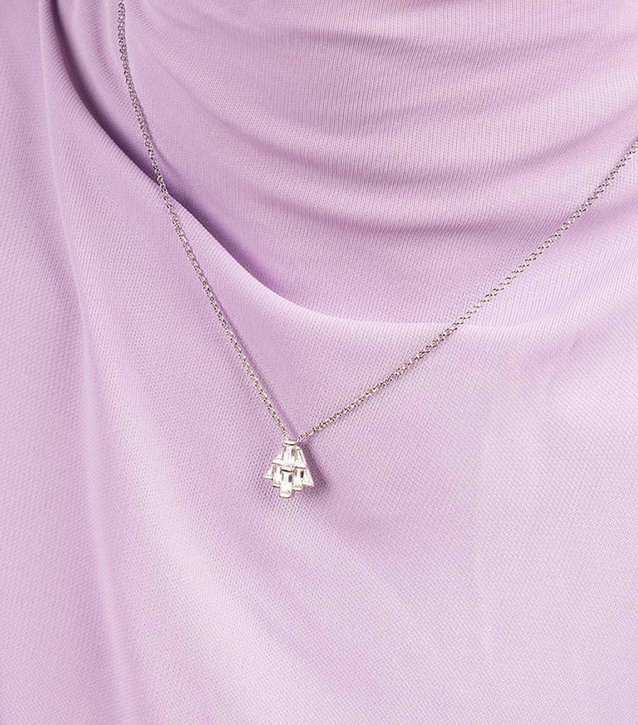 Collar en plata .925 con cristales Printemps Mujer