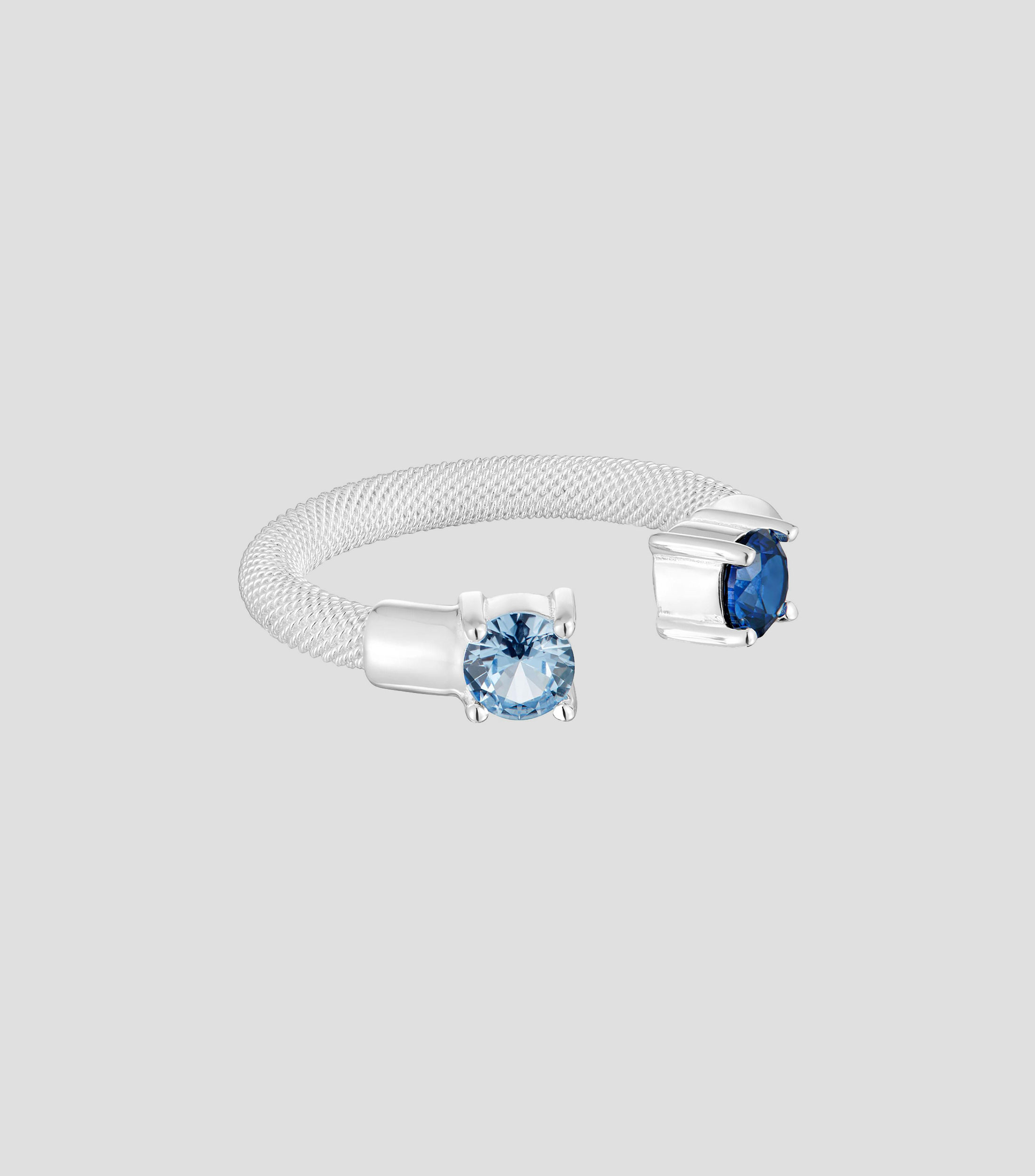 Anillo en plata Mesh LGG con incrustación de espinela Mujer