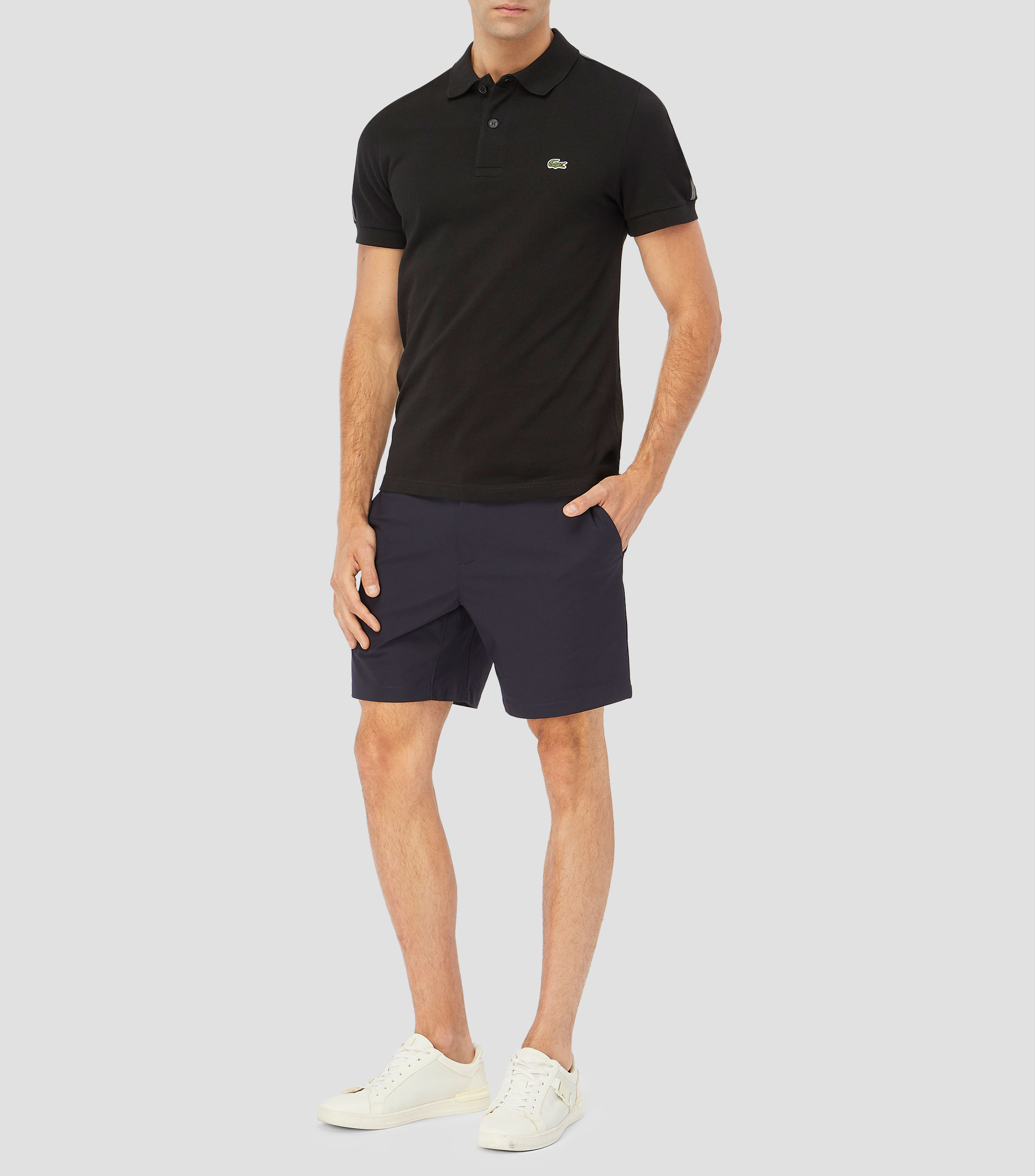 Playera tipo polo manga corta lisa Hombre
