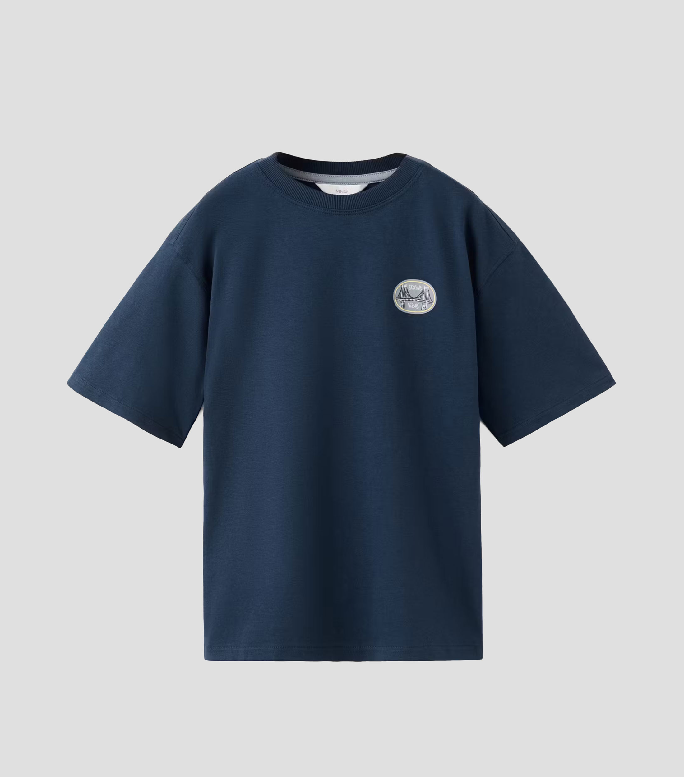Playera cuello redondo manga corta estampada Niño