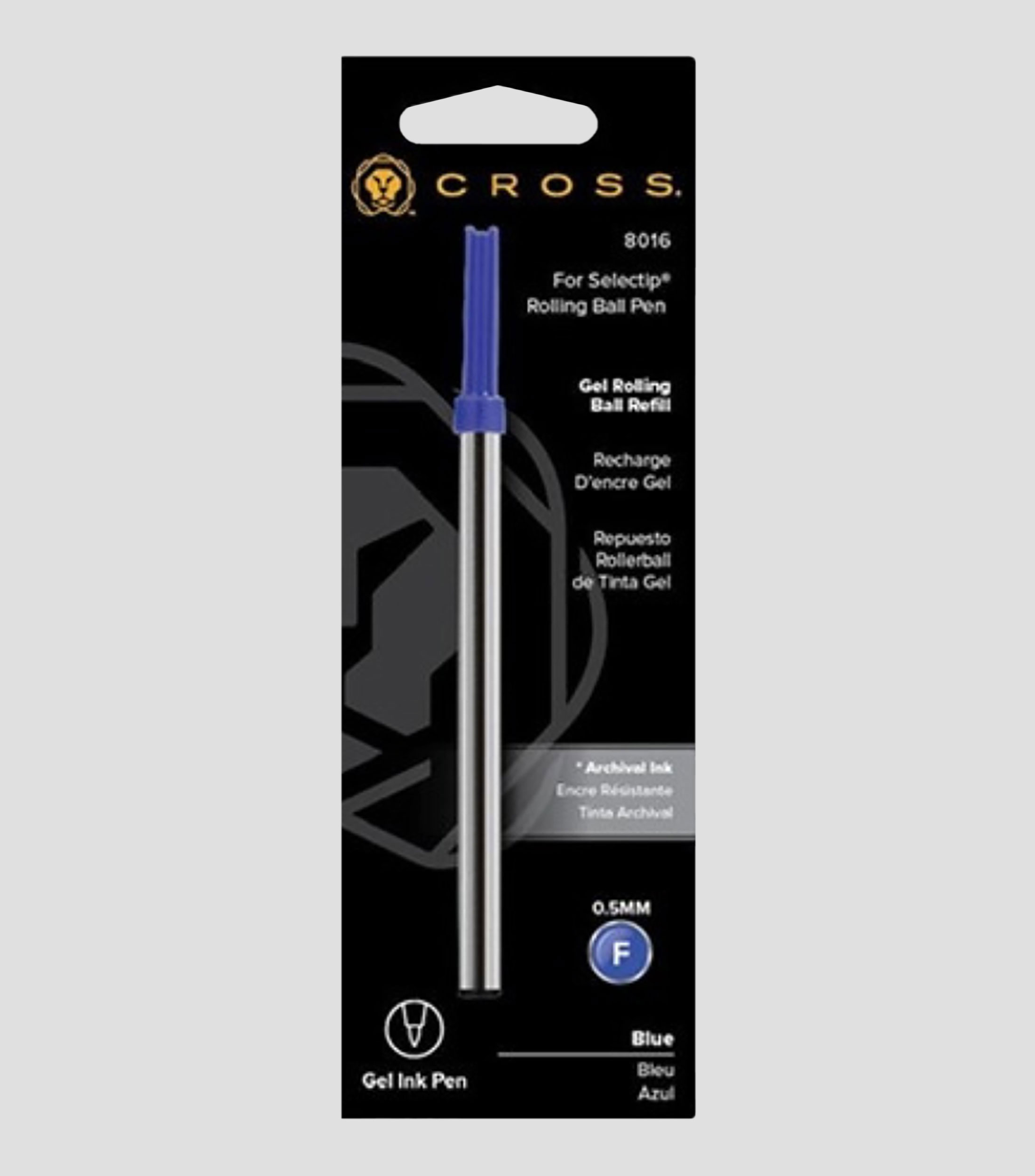 Repuesto para Pluma Rollerball Cross Azul Punto Fino