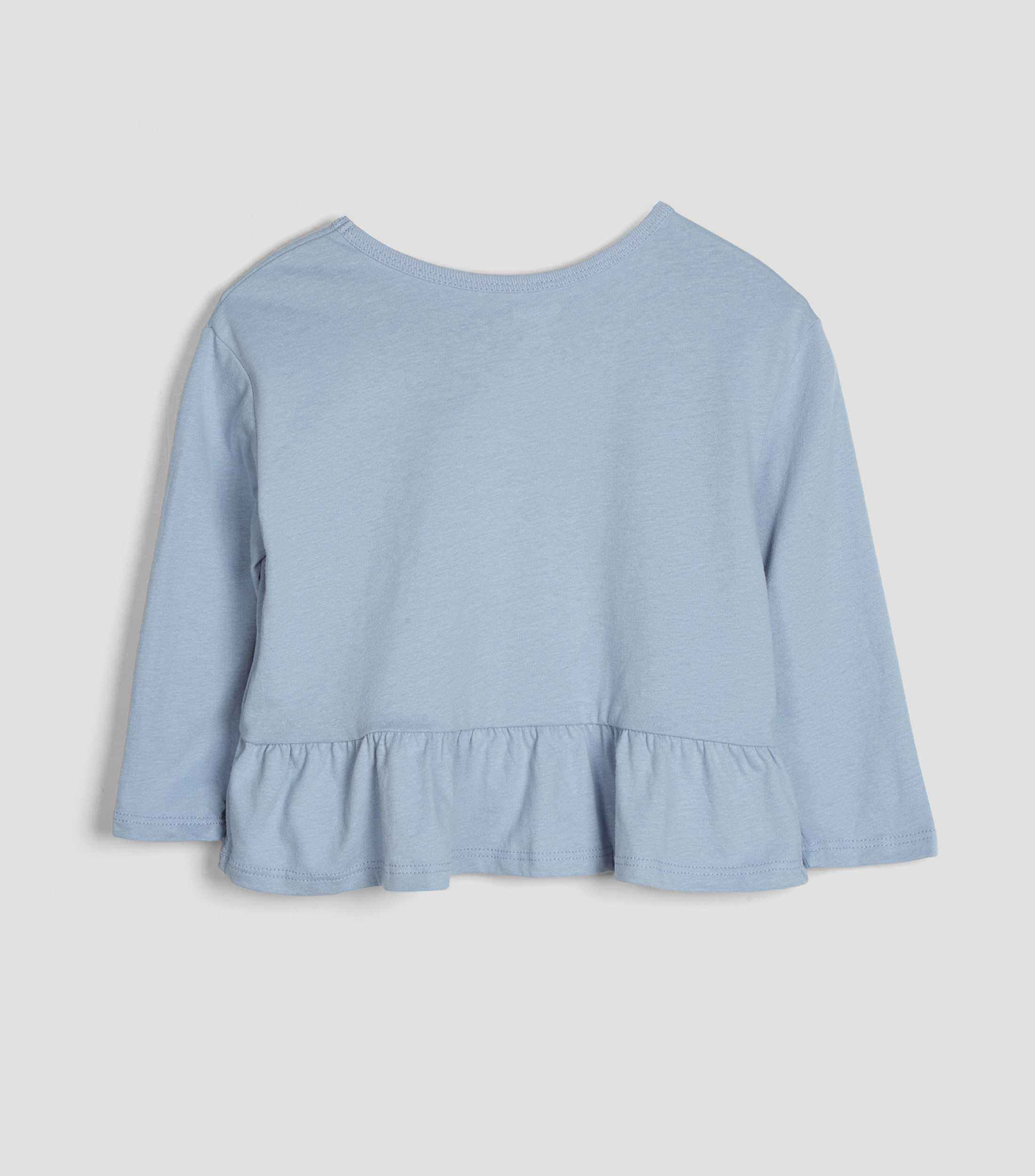 Blusa lisa manga larga Bebé