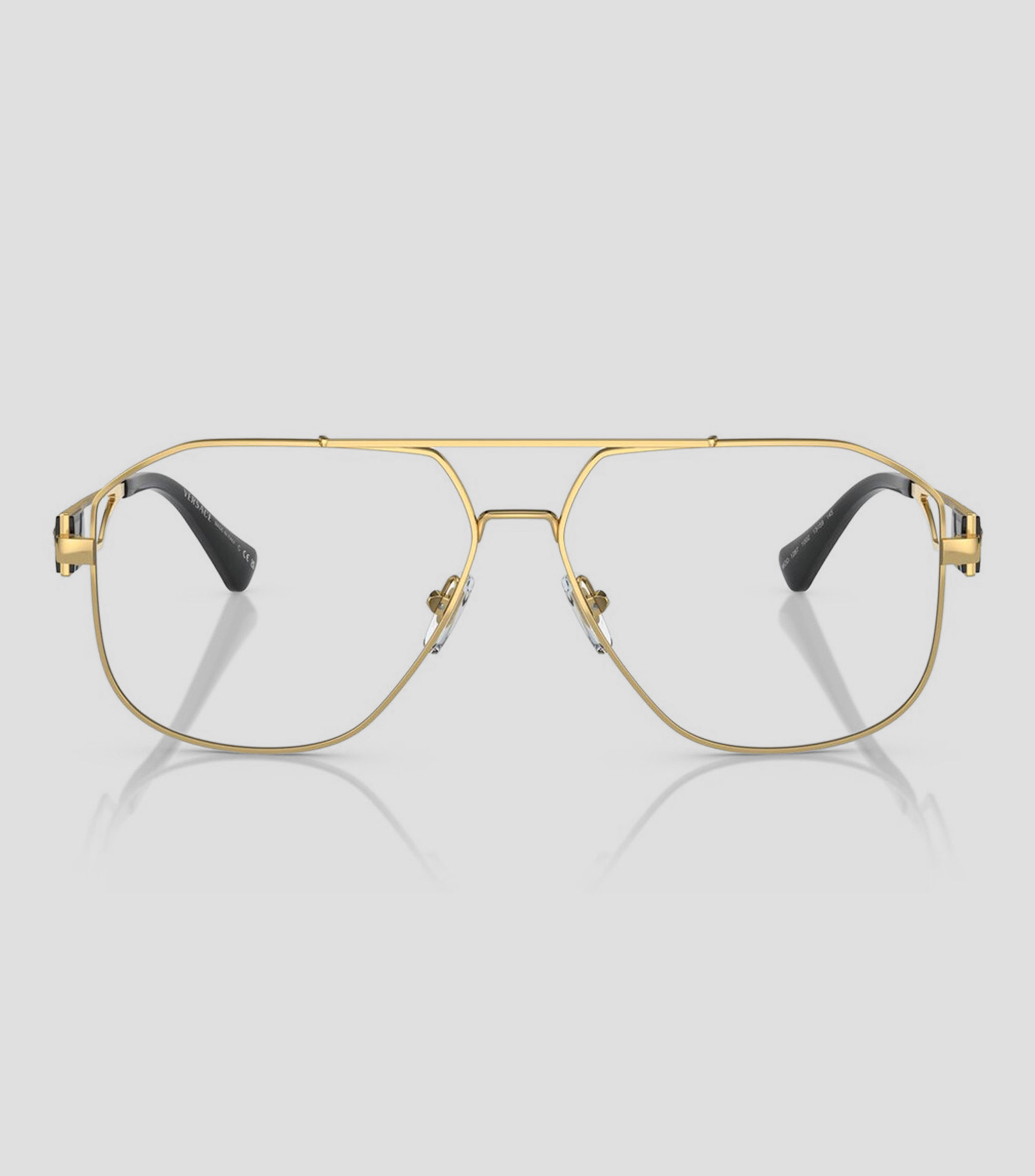 Lentes oftálmicos aviador dorados Hombre