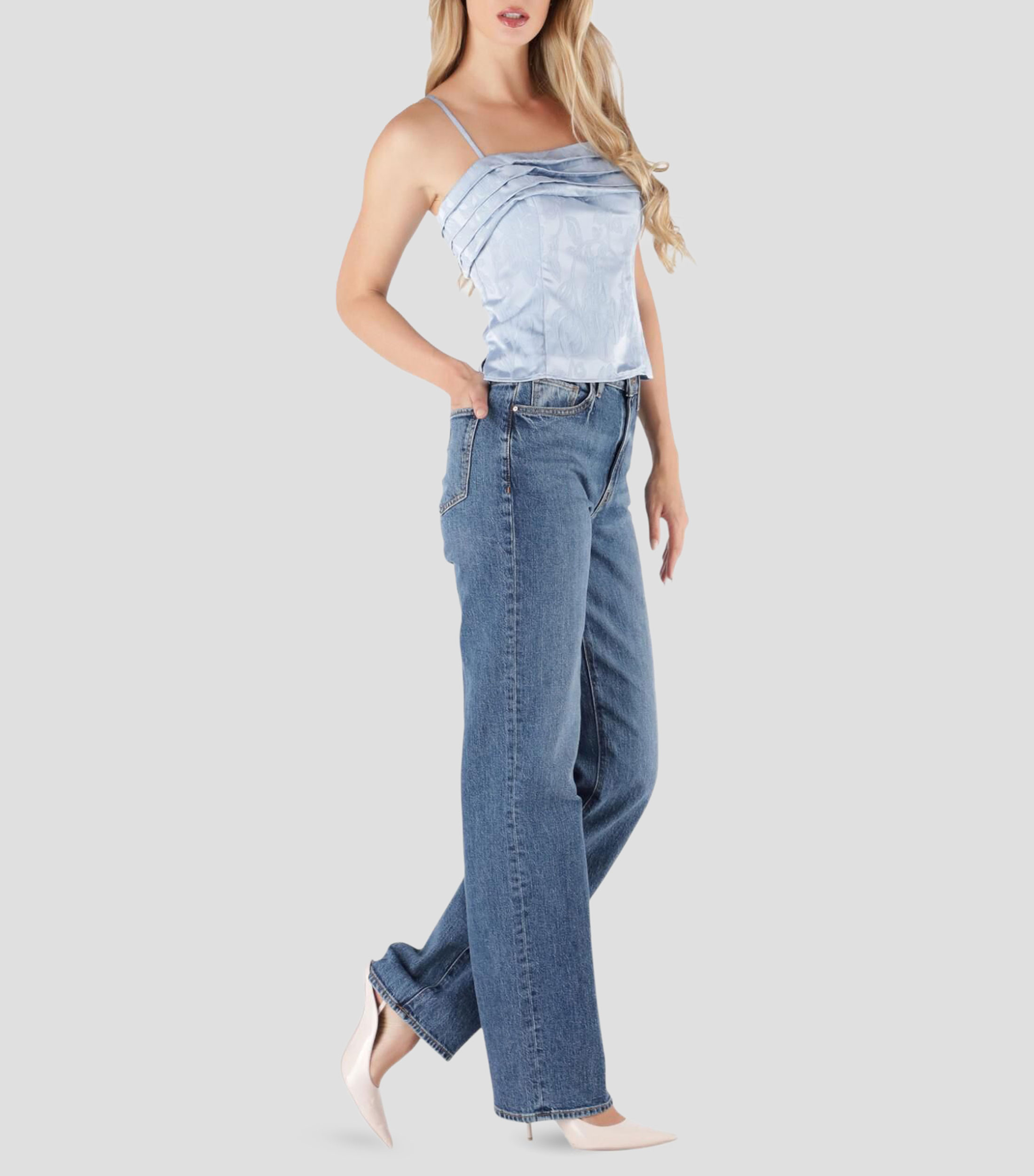 Top estampado sin mangas Mujer