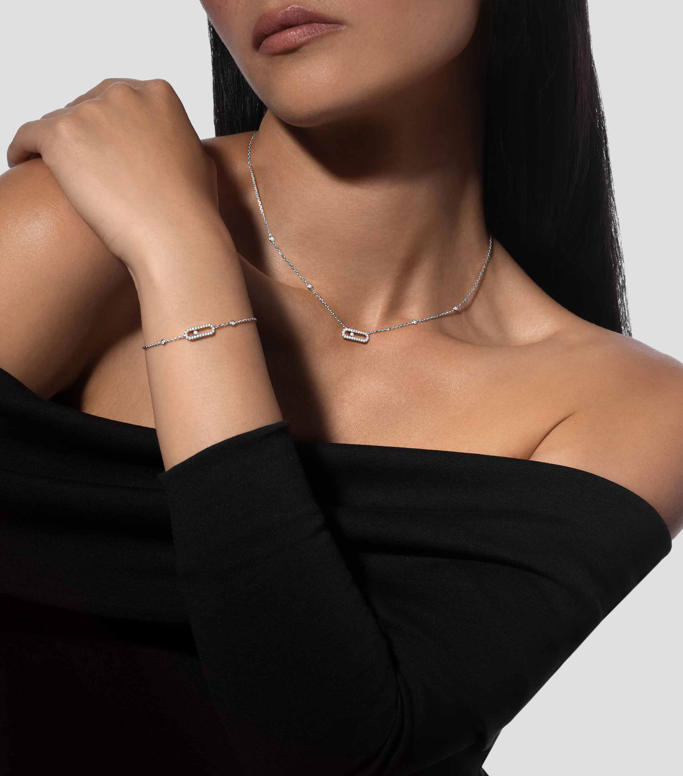 Pulsera en oro blanco 18 Kts Mujer