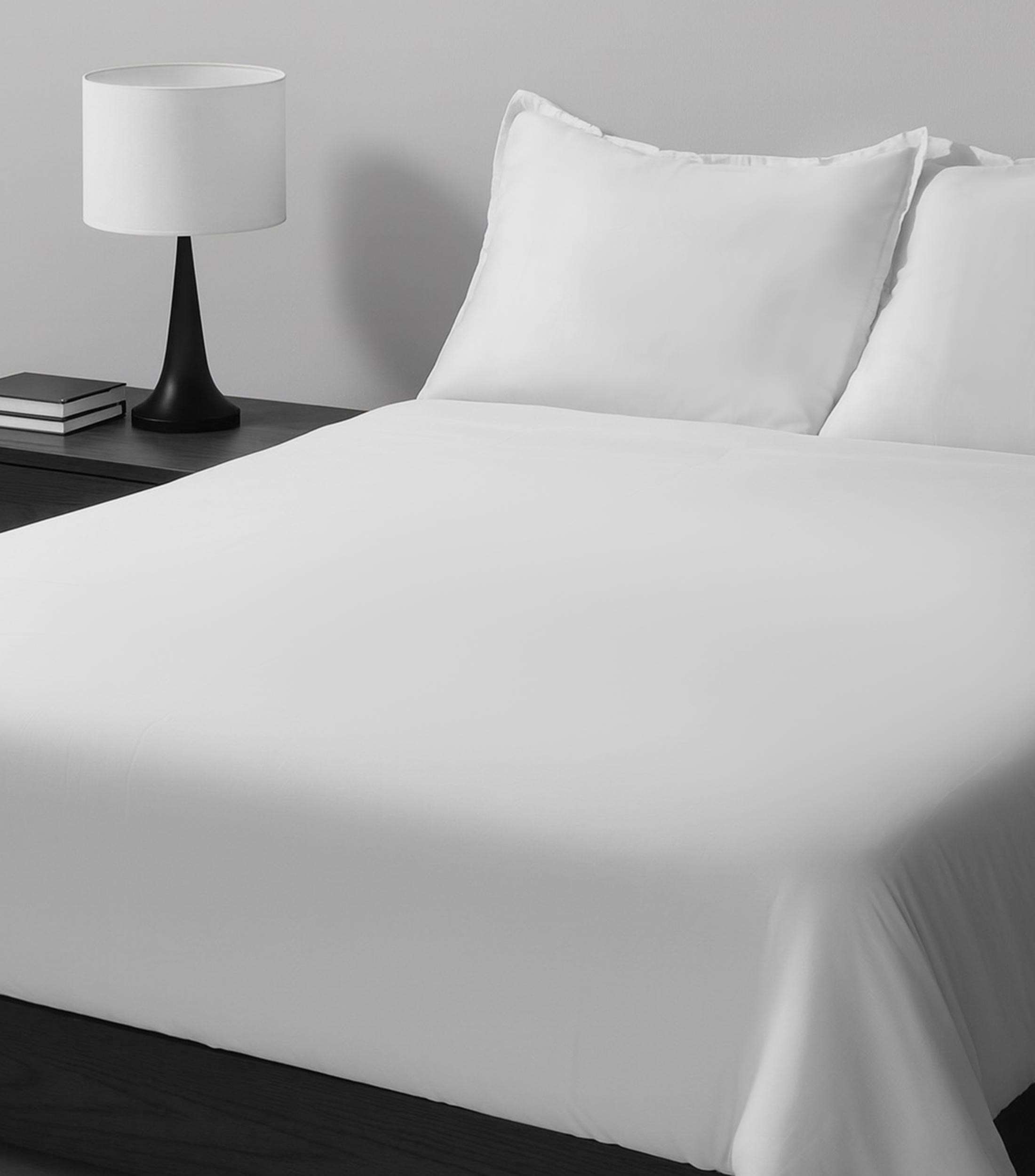 Juego de funda para duvet king size Bambú blanco