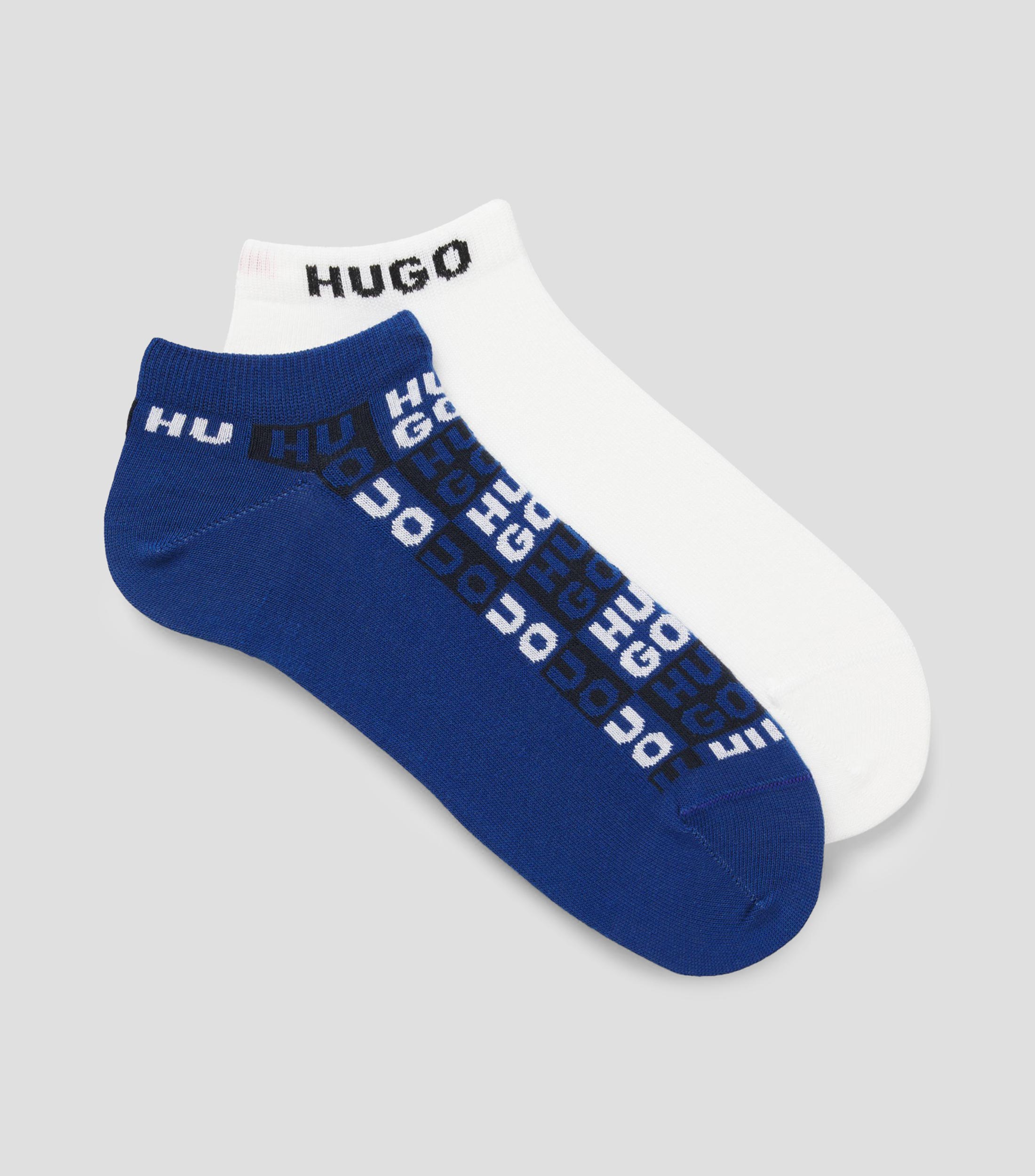 Set de dos pares de calcetines a la altura del tobillo con logo en intarsia Hombre