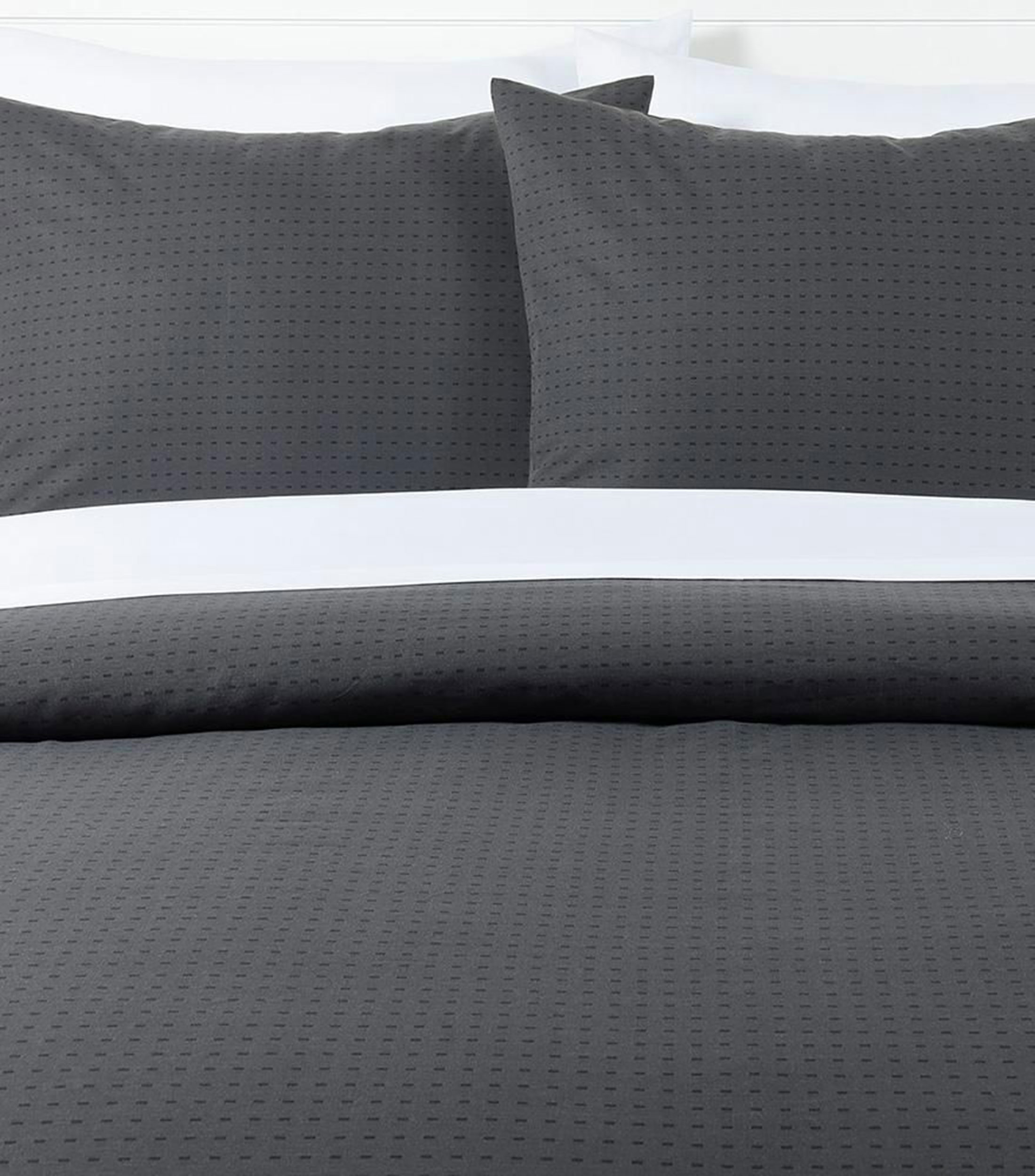 Juego de duvet king size en algodón Bancroft Gris