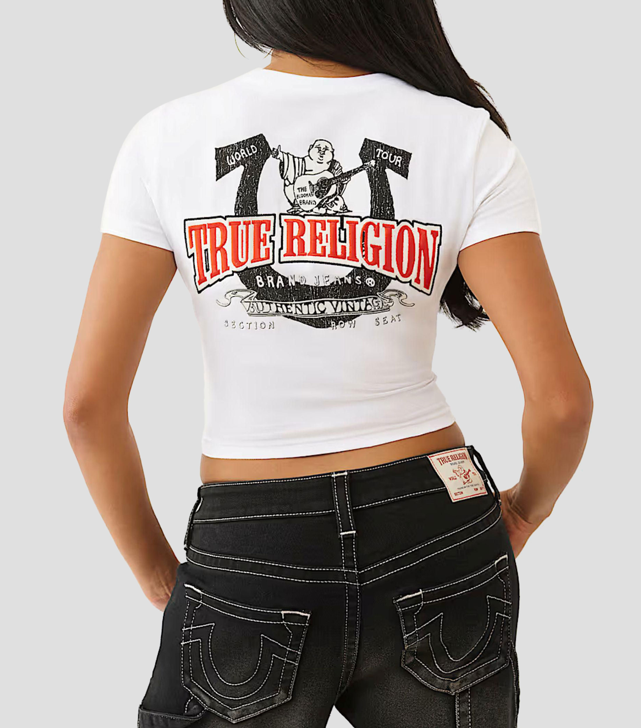 Playera cuello redondo manga corta lisa Mujer