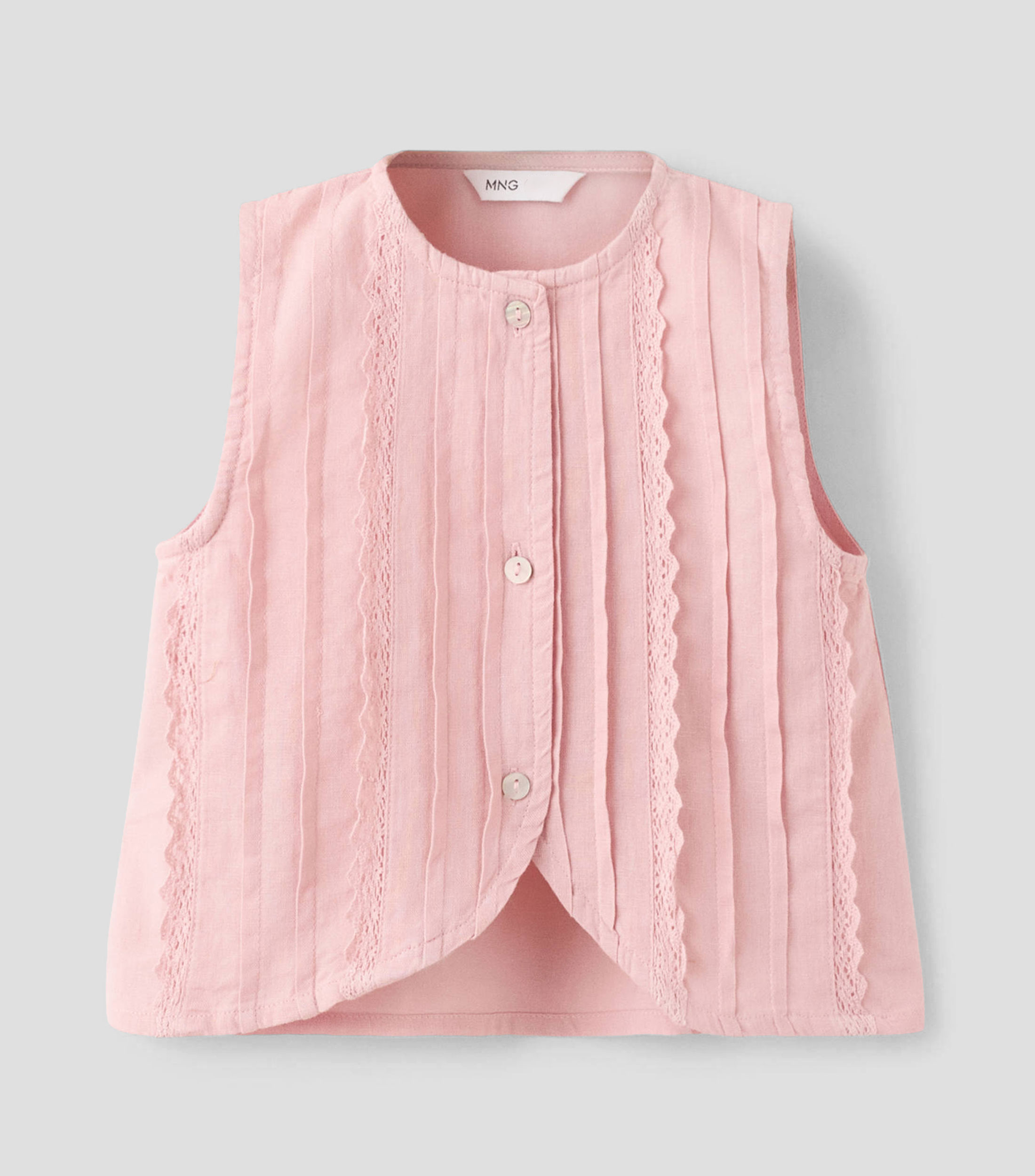 Blusa lisa sin mangas Niña