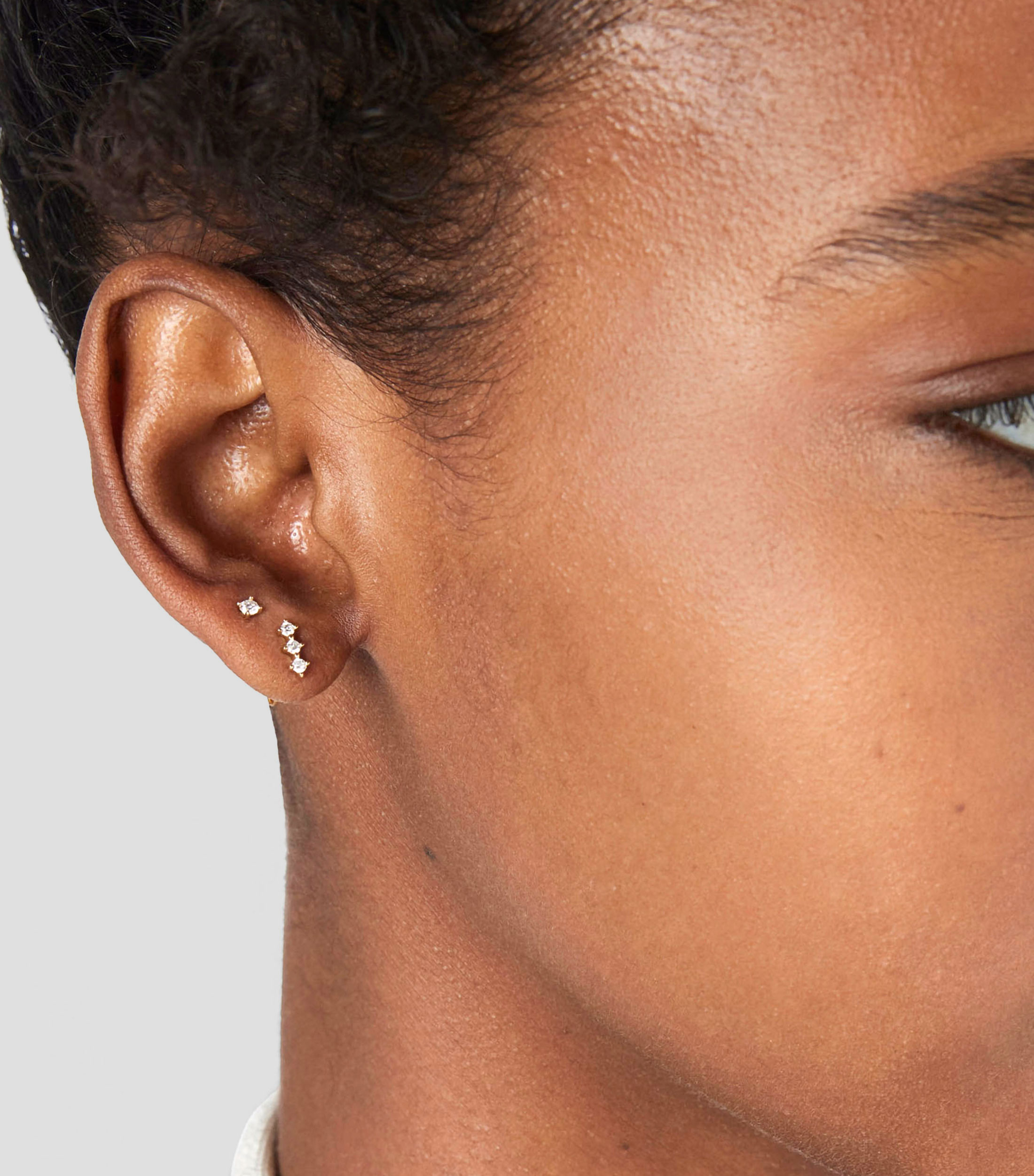 Pendientes en oro amarillo de 18 Kilates con diamantes Les Classiques Mujer