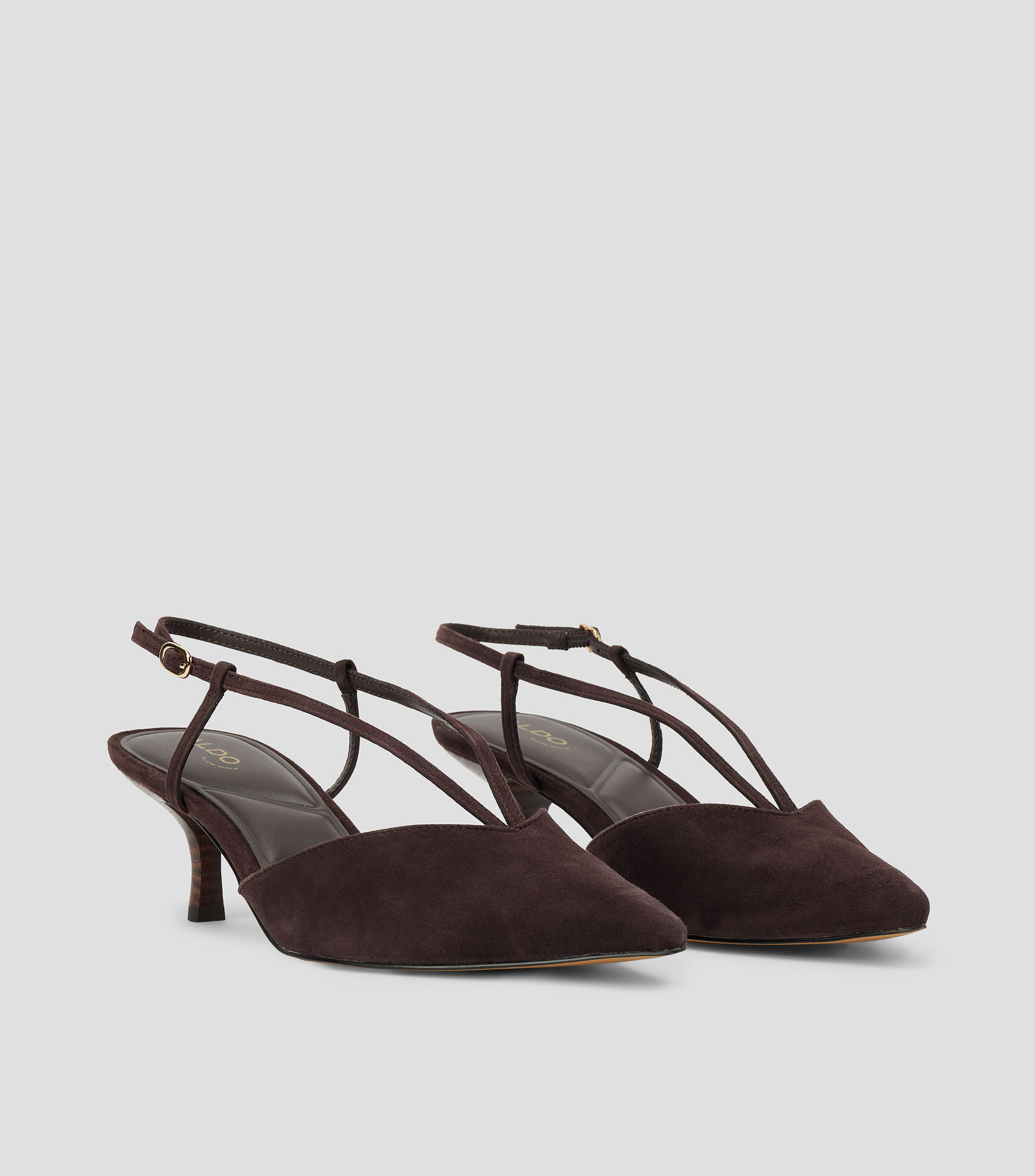 Zapatillas slingback Kaylin con tacón medio y delgado Mujer
