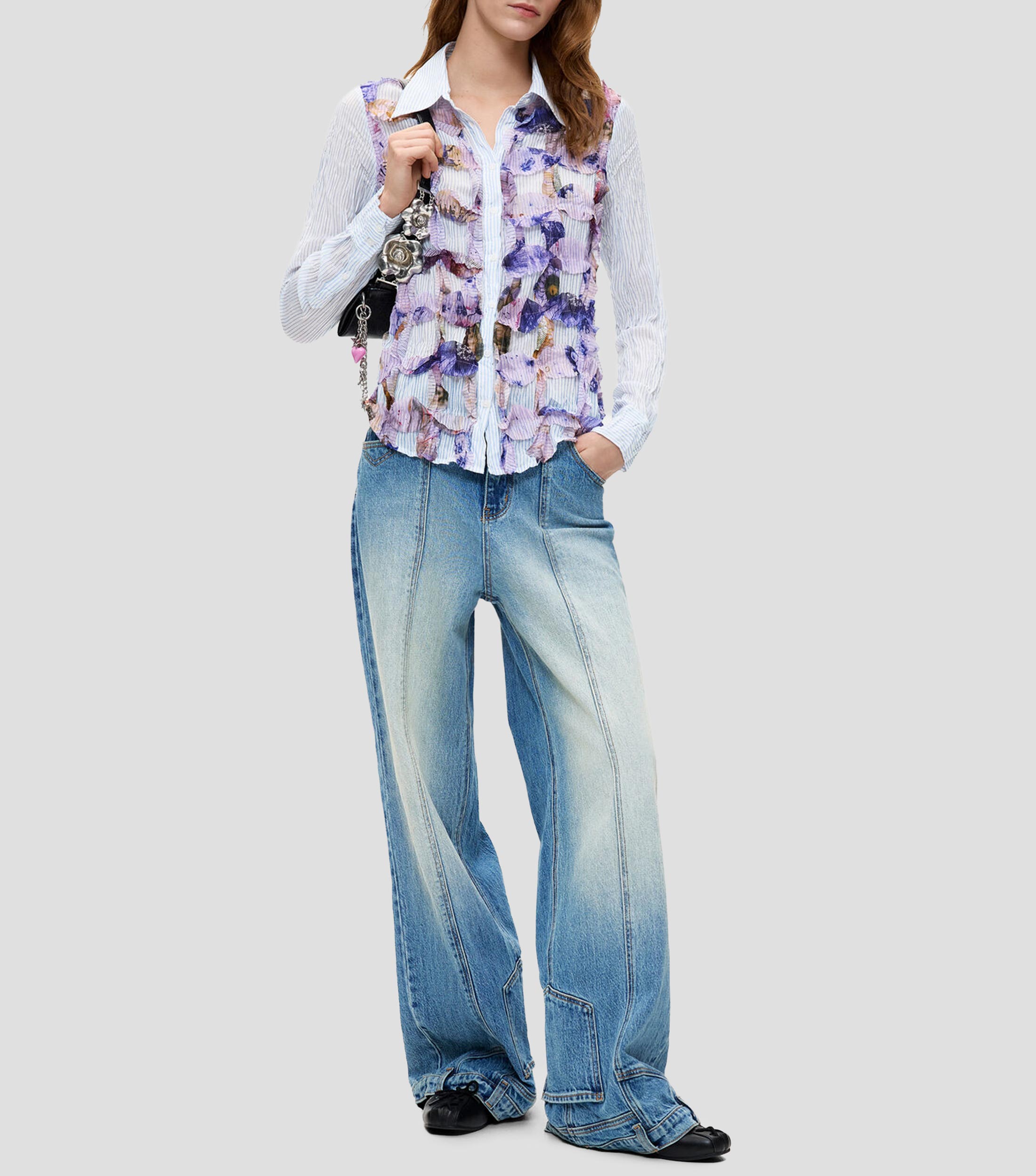 Camisa fantasía manga larga Mujer