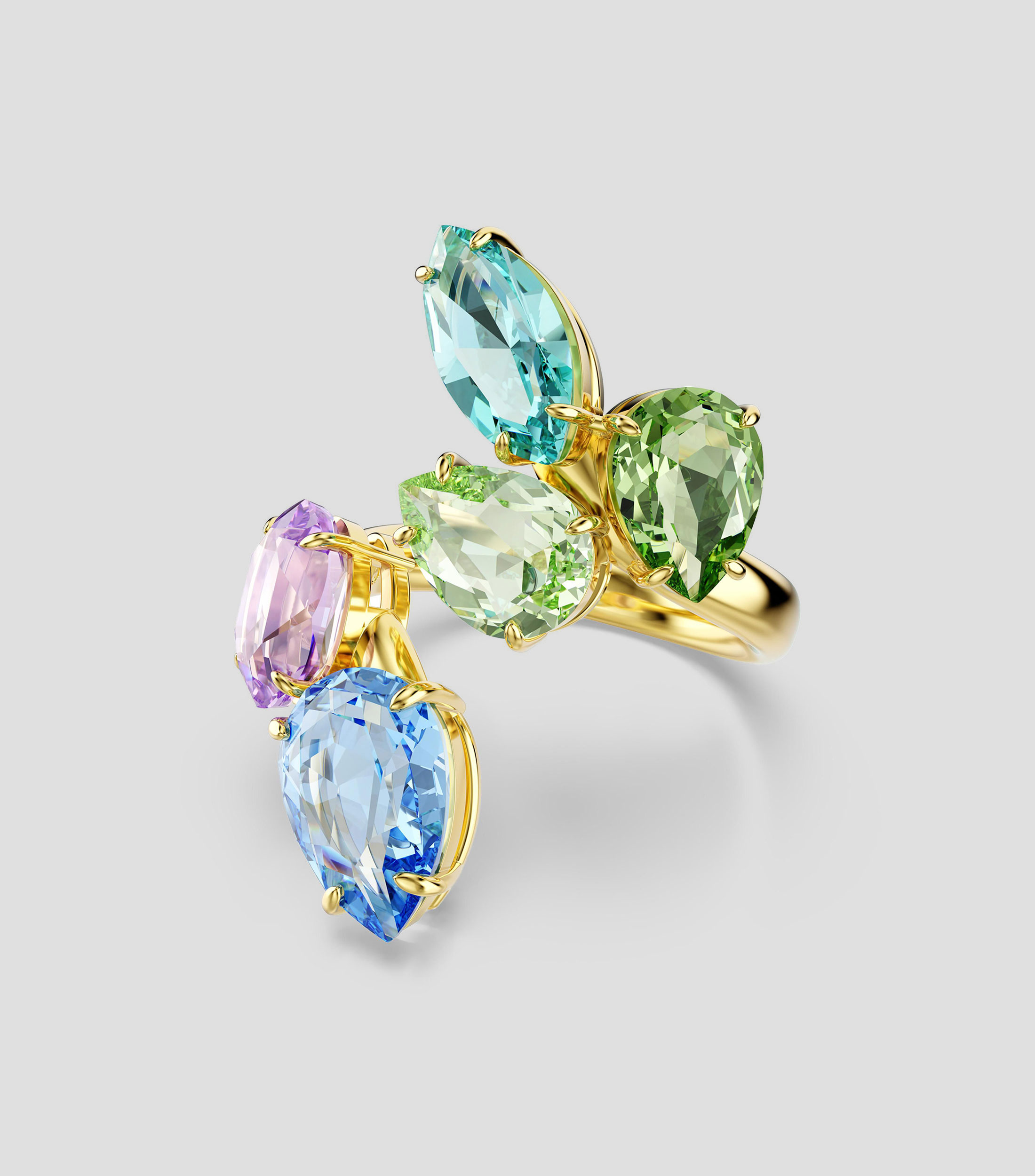 Anillo con cristales Mujer