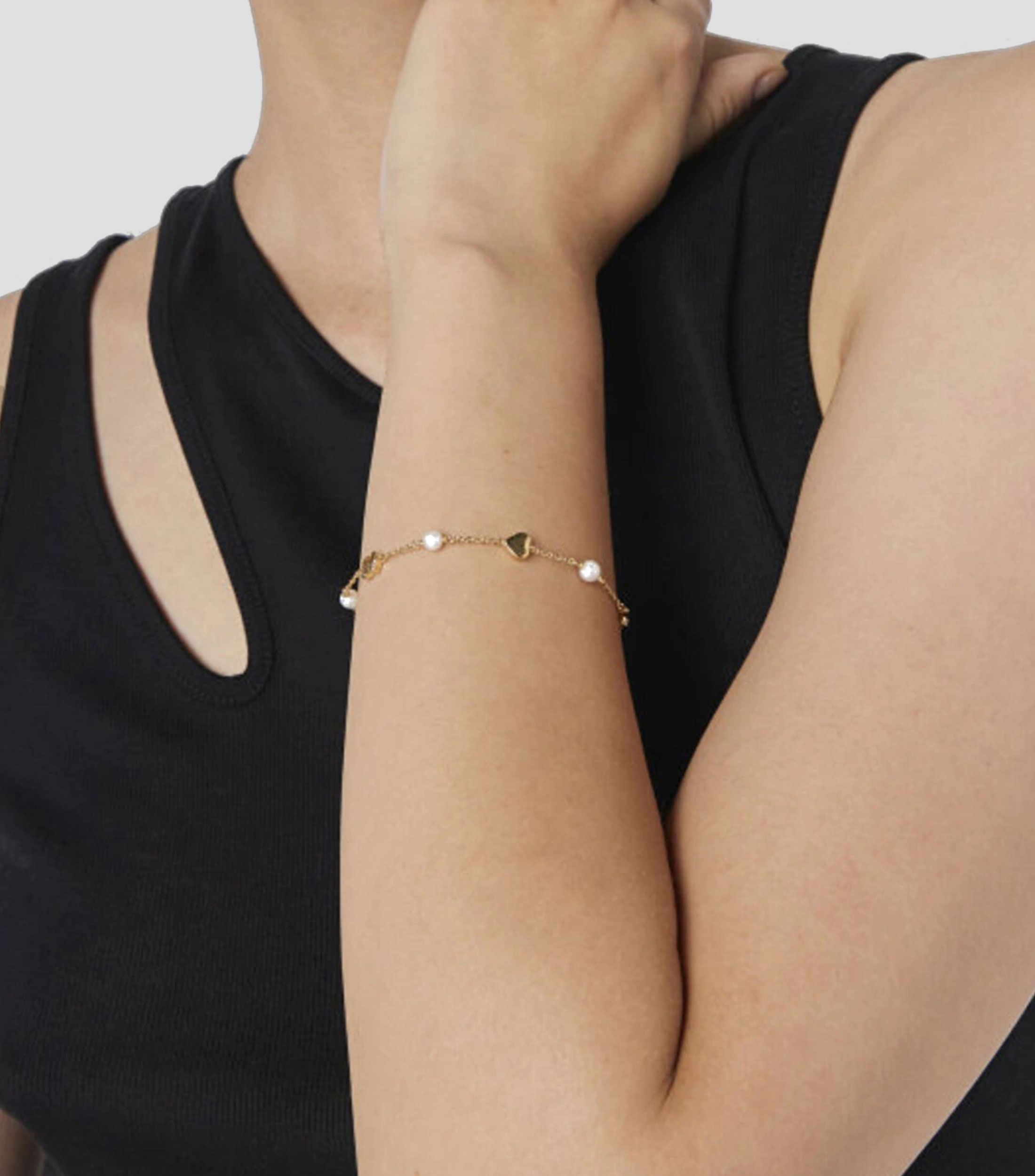 Pulsera en oro amarillo 18 Kilates con motivos mixtos XXS Mujer