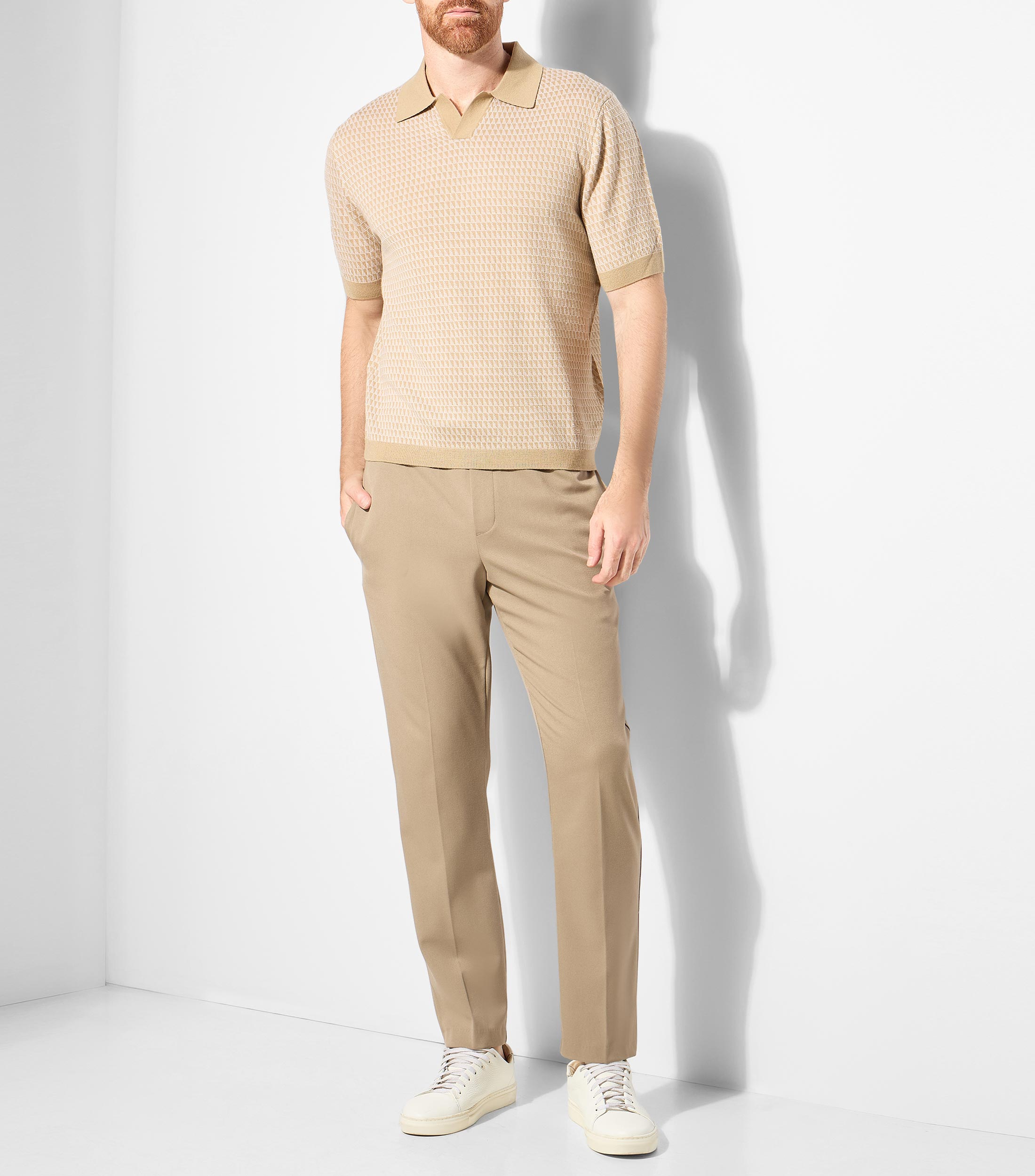 Suéter cuello tipo polo Hombre
