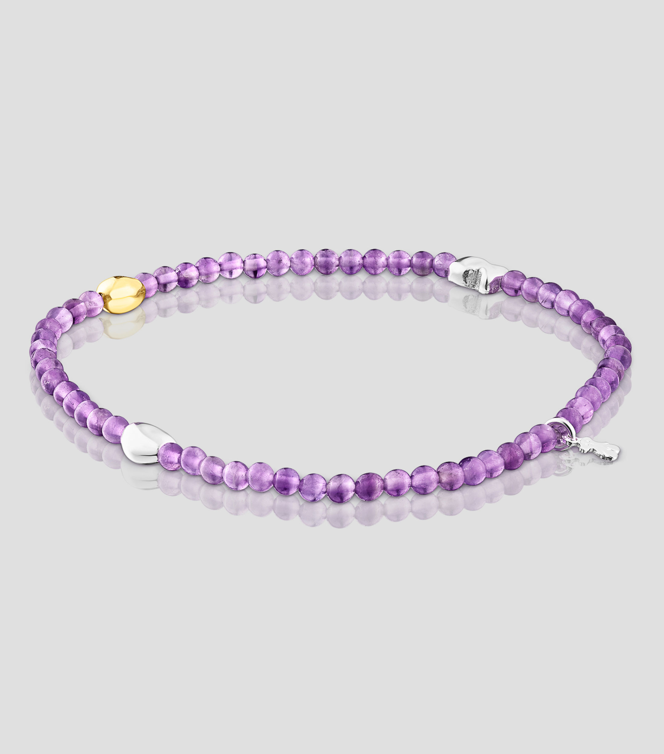 Pulsera ajustable con amatistas Joy Bits Mujer