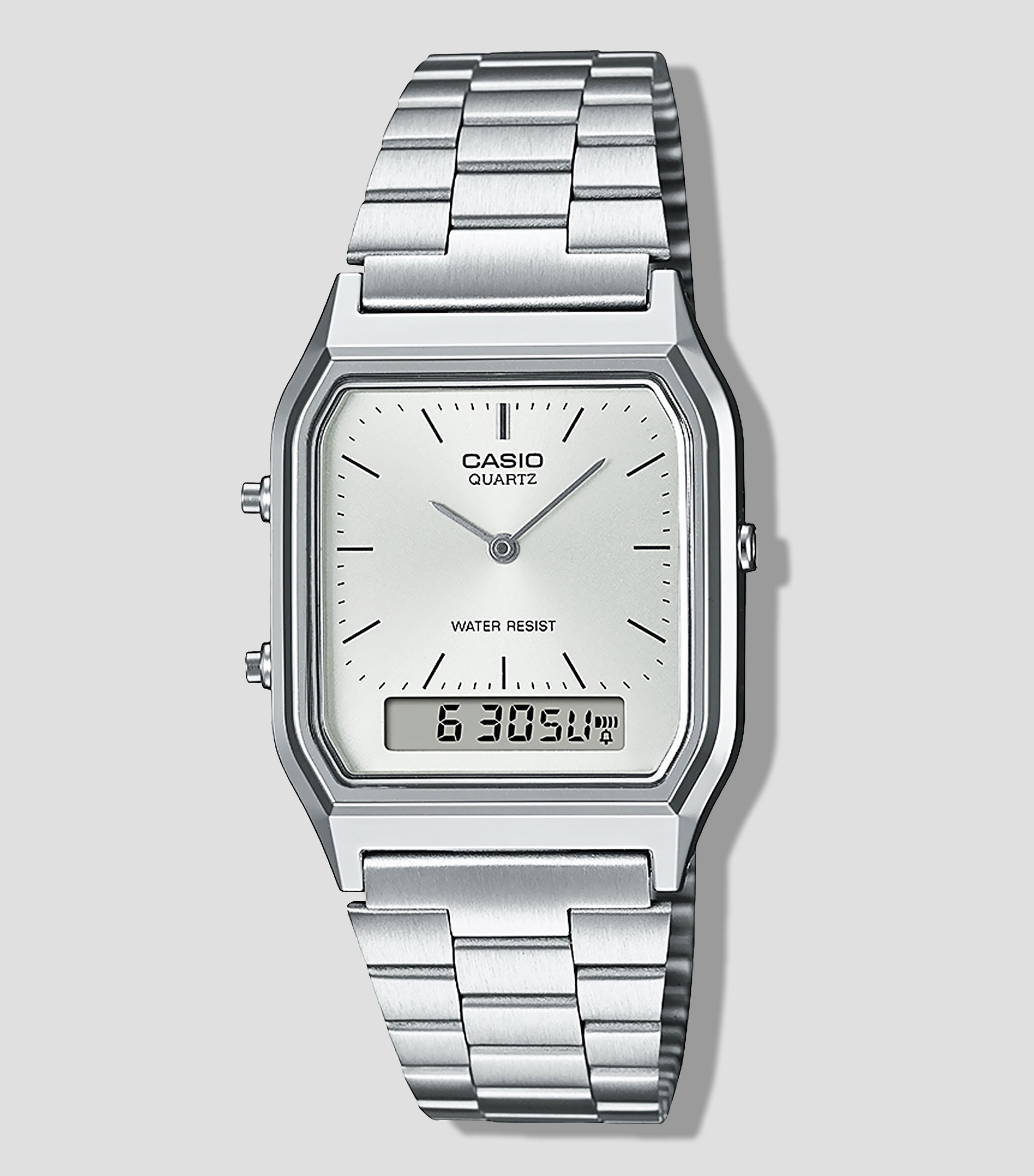 Reloj unisex Vintage Casual, Plateado