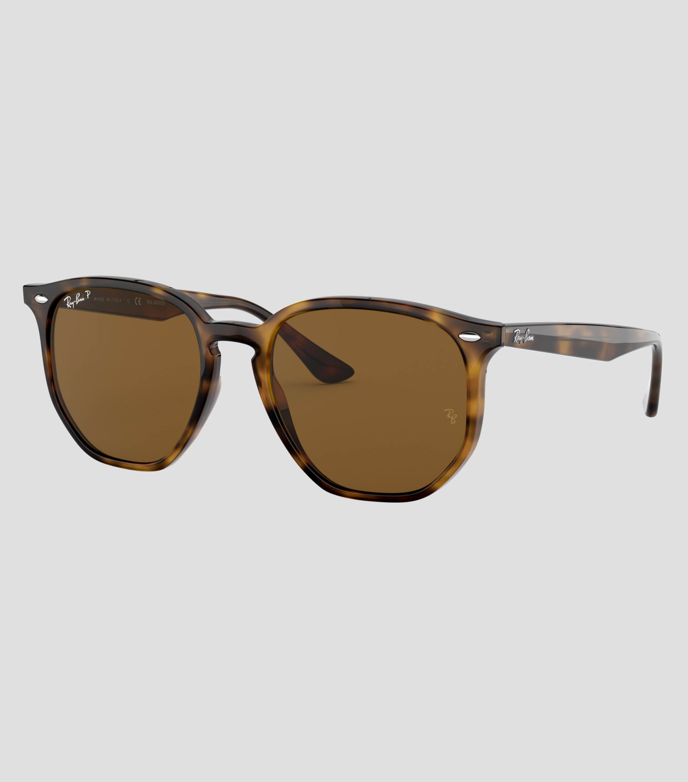 Lentes de sol hexagonales havana Unisex