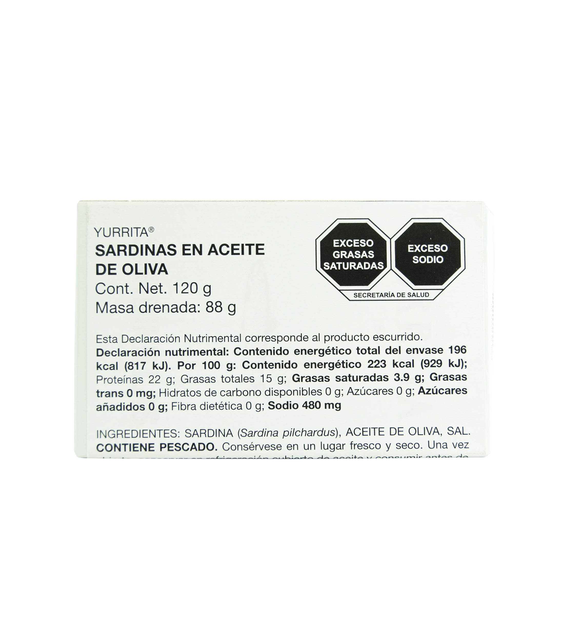 Sardinillas en aceite de oliva, 120 gr