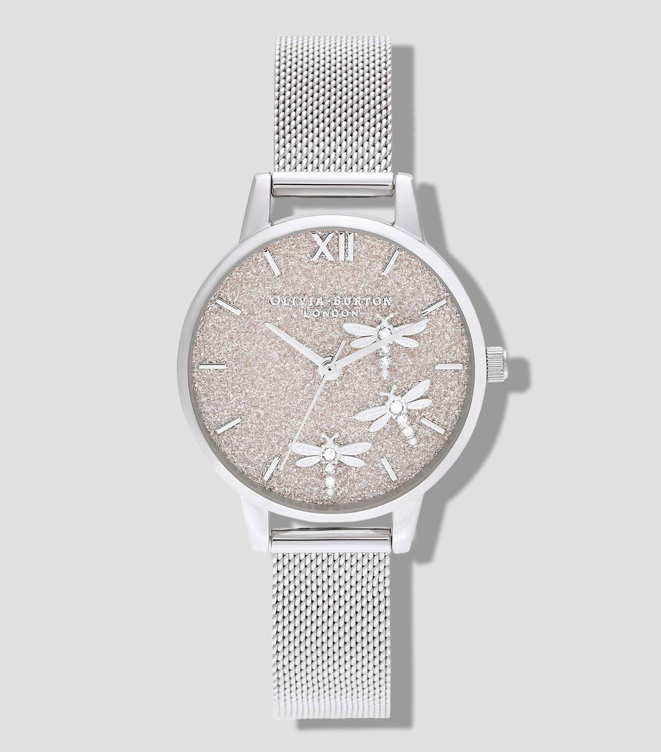 Reloj para Mujer Dancing Dragonfly Casual Plateado
