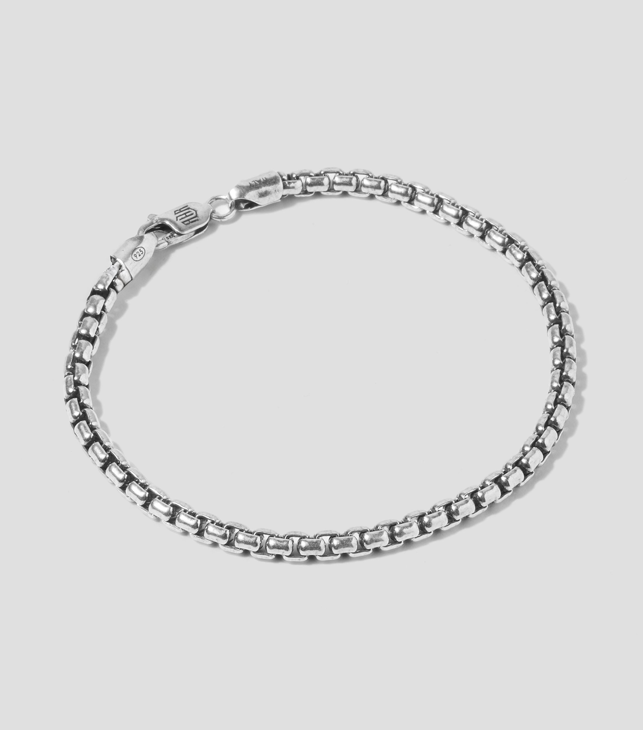 Pulsera en plata .925 con cubos planos Hombre