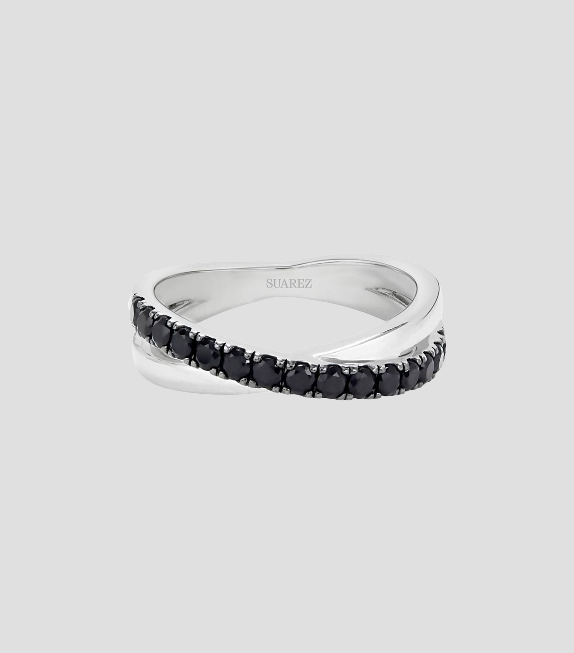 Anillo cruzado en plata .925 Argento con espinelas Mujer