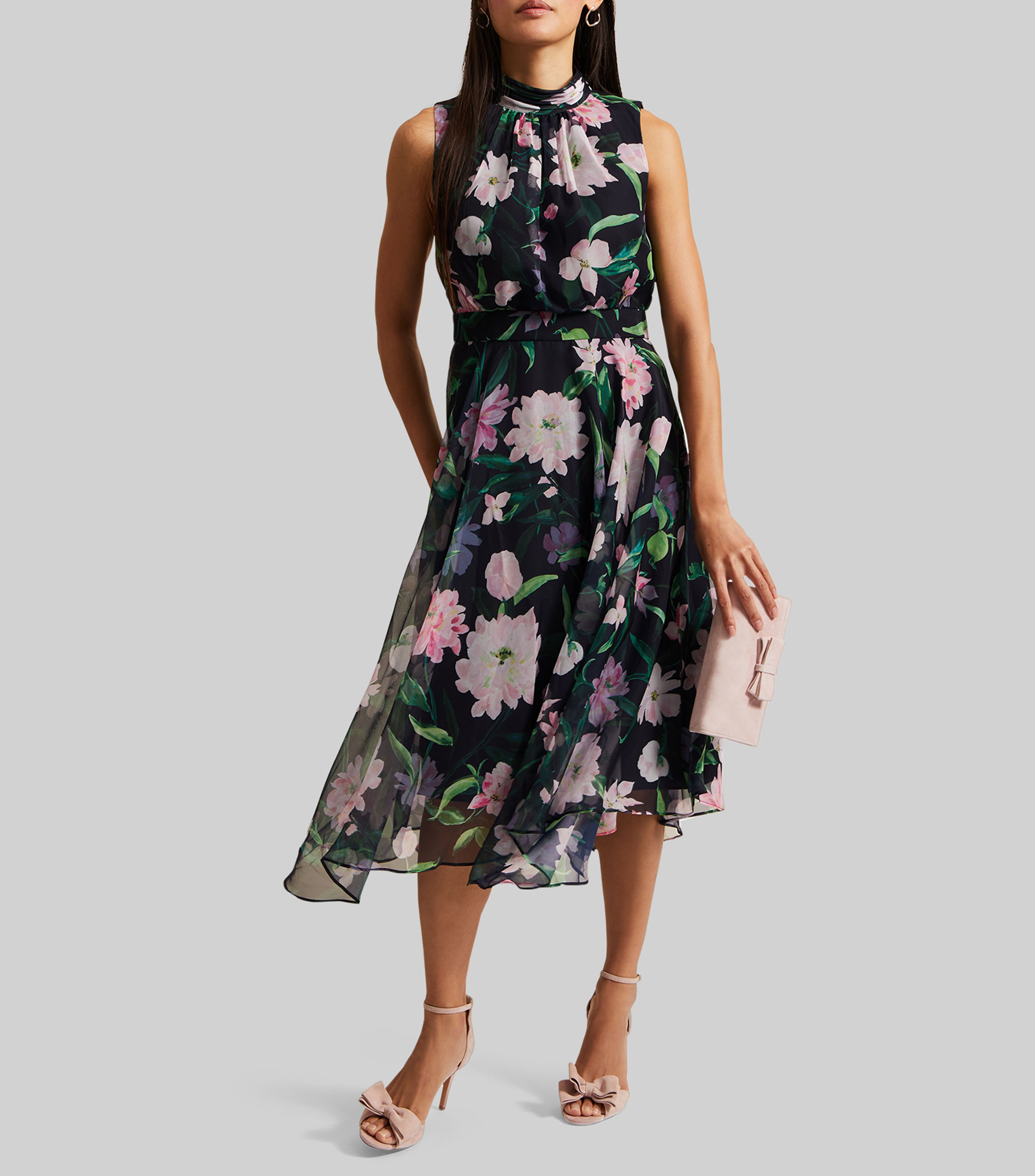 Vestido midi estampado Lucinda Mujer