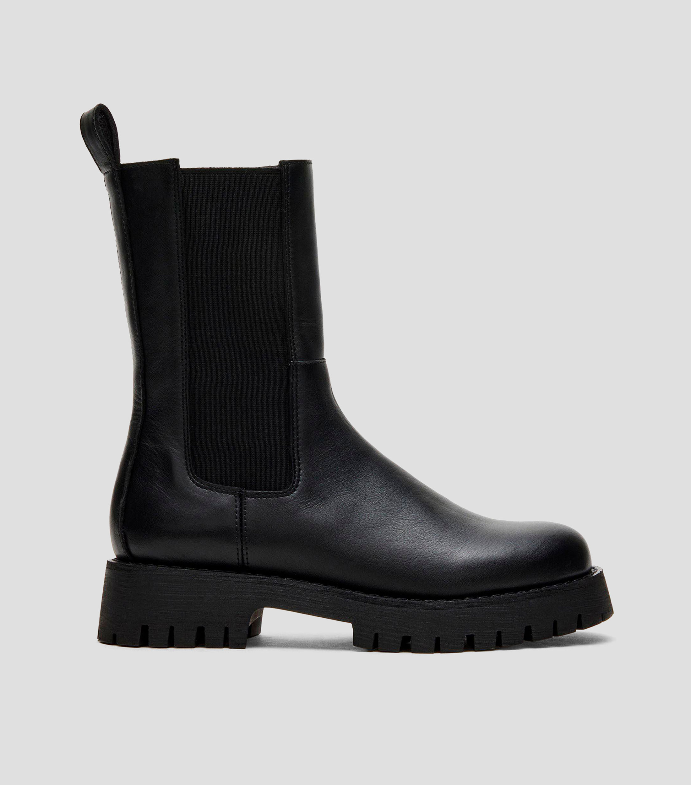 Botines con tacón bajo cuadrado Mujer