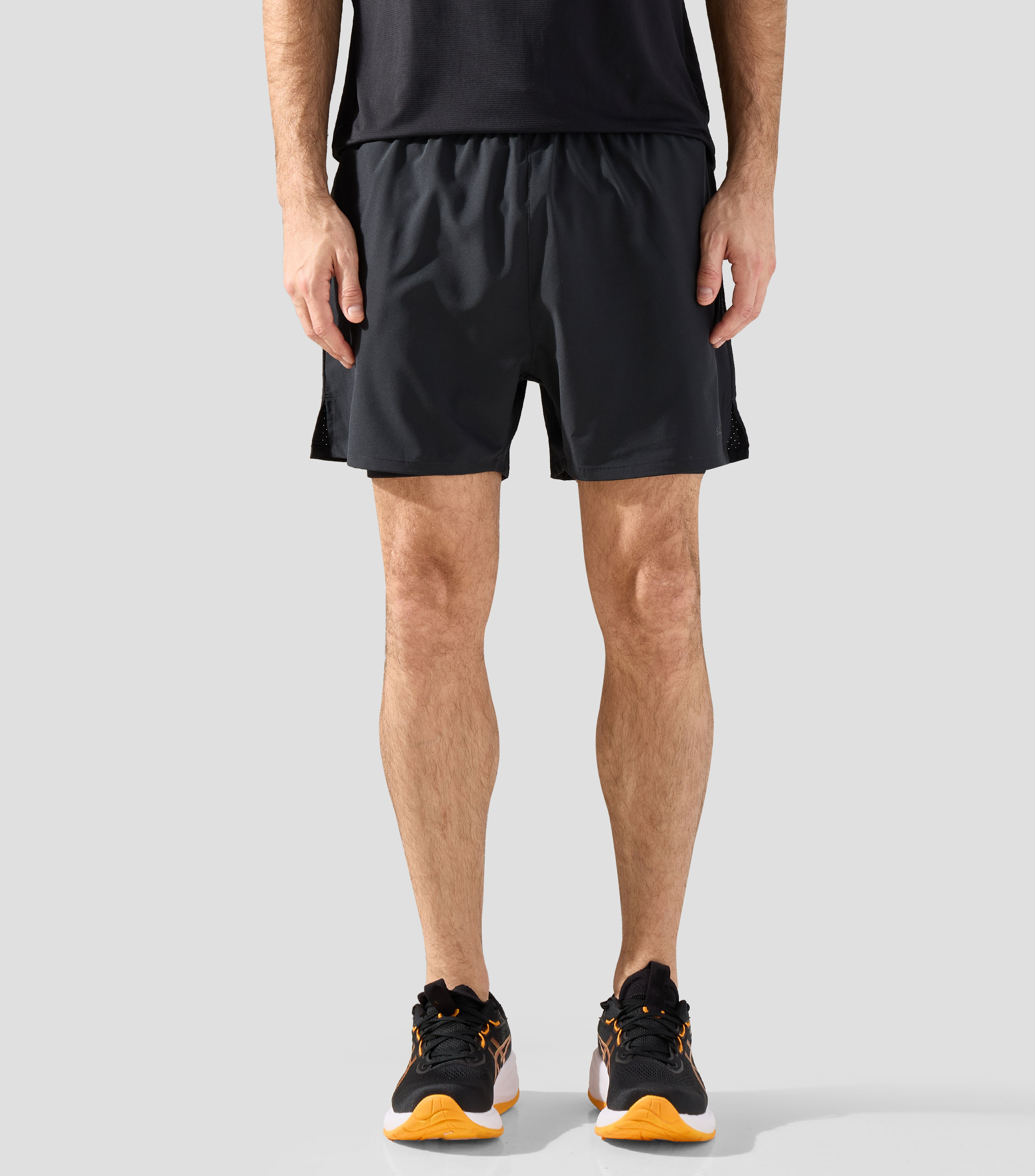 Short para correr liso Hombre