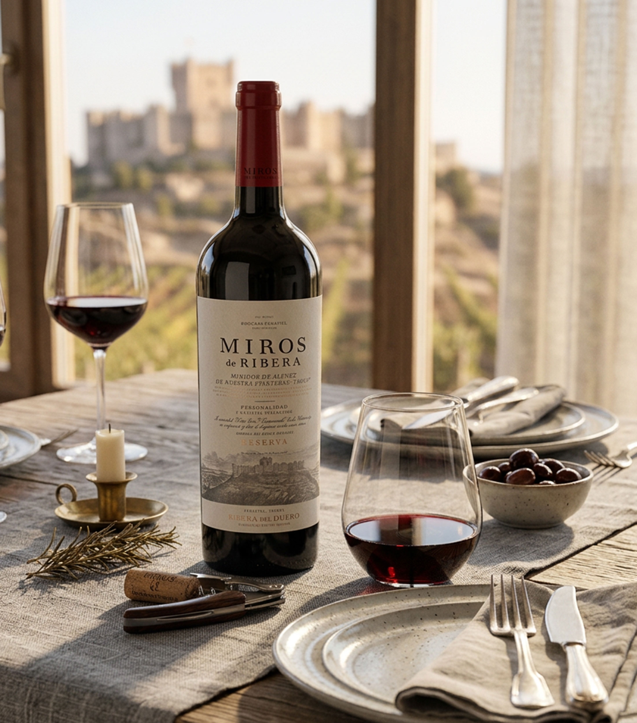 Vino tinto Tempranillo Miros de Ribera Reserva, España, 750 ml