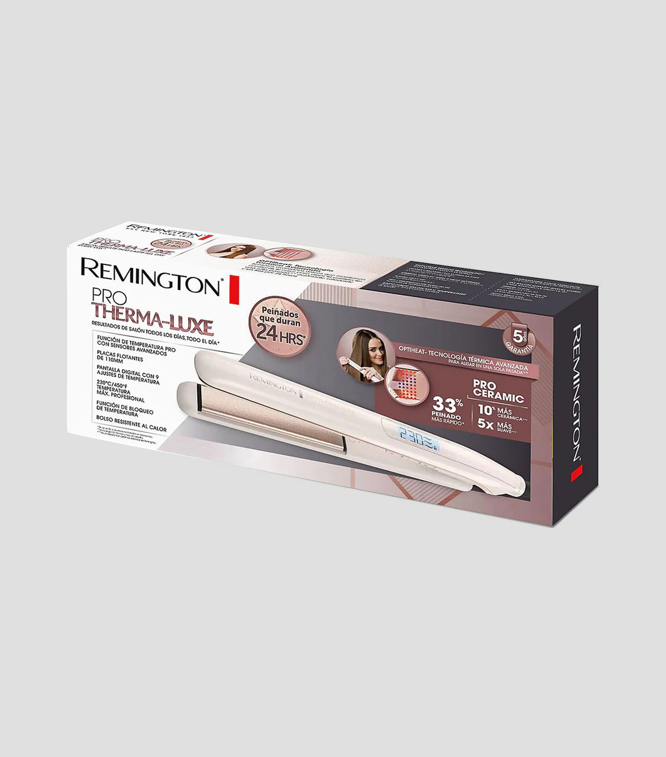 Alaciadora Pro Therma-Luxe Champagne 120 V