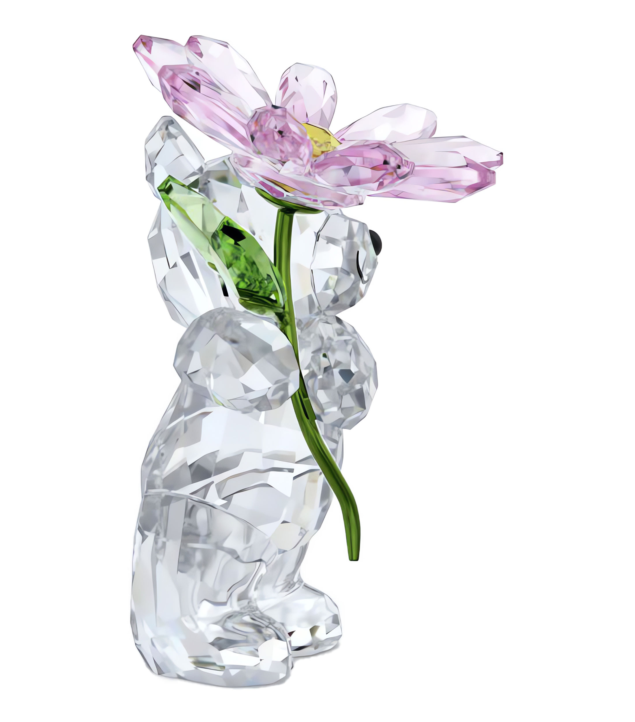 Figura decorativa Oso Kris Una margarita para ti en cristal