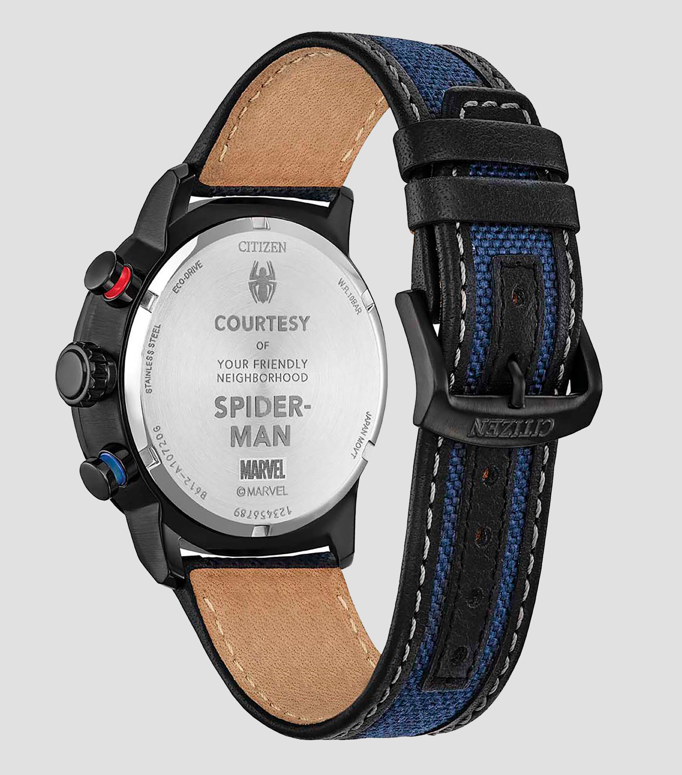 Reloj para Hombre Marvel Spider-Man casual negro, azul