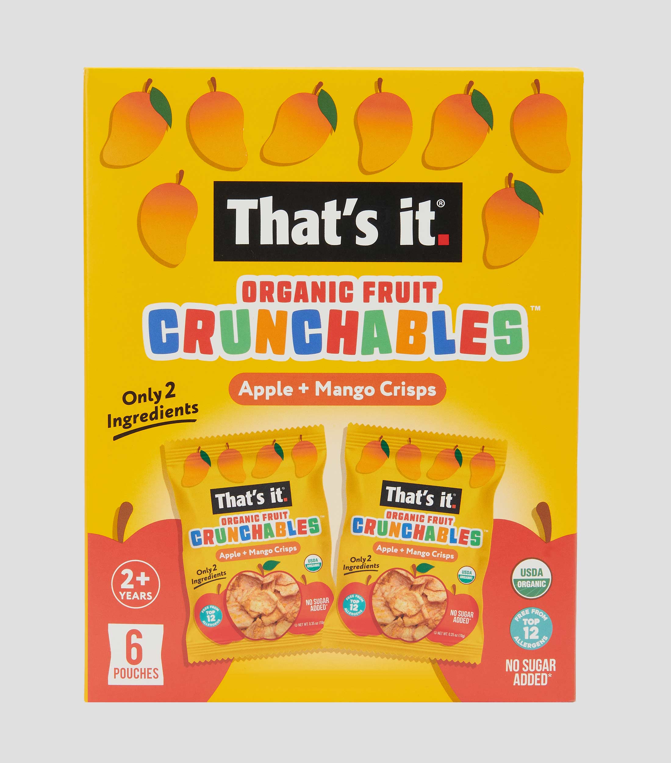 Fruta Crujiente manzana y mango, 60 g