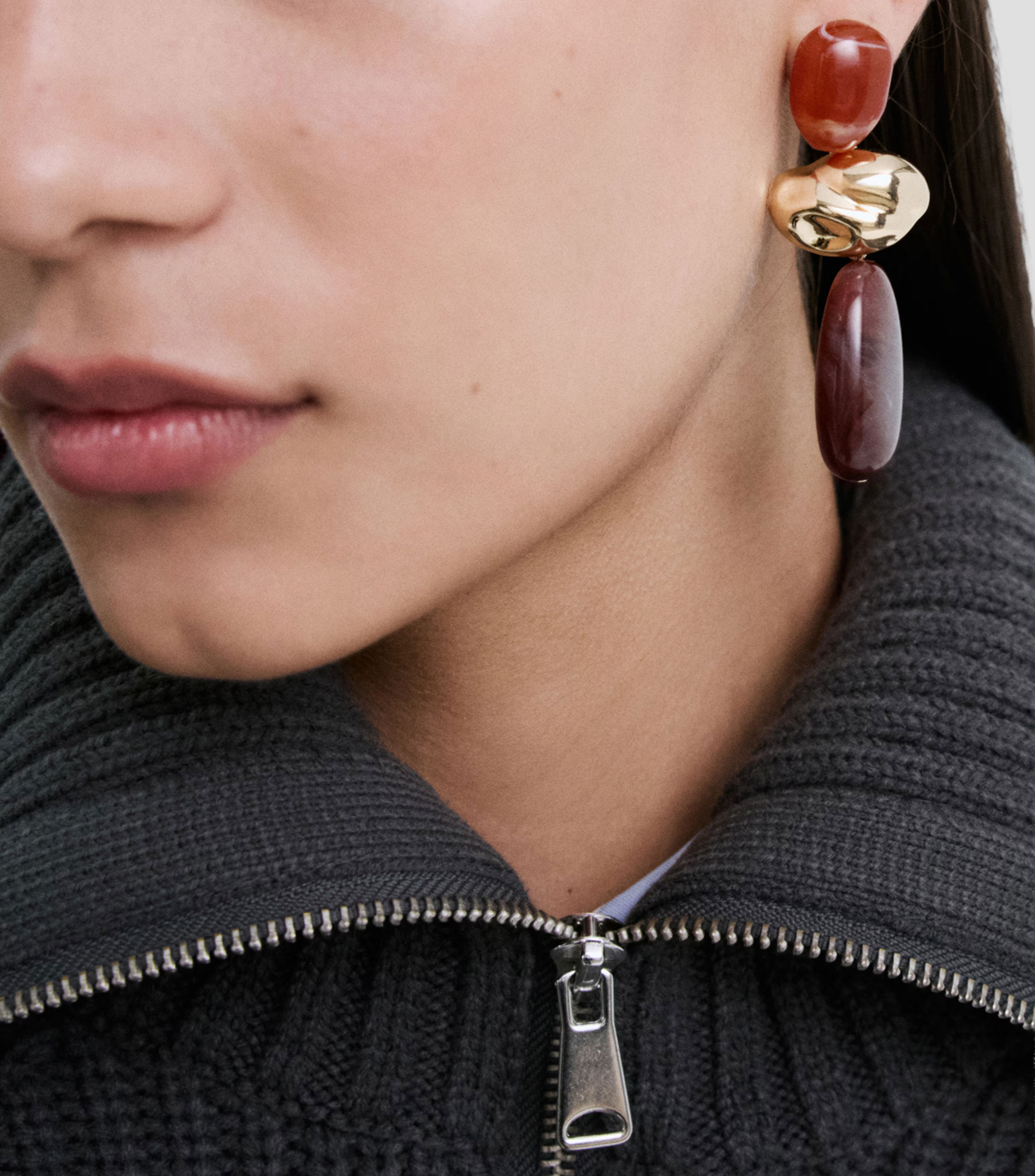 Pendientes colgantes con abalorios Mujer