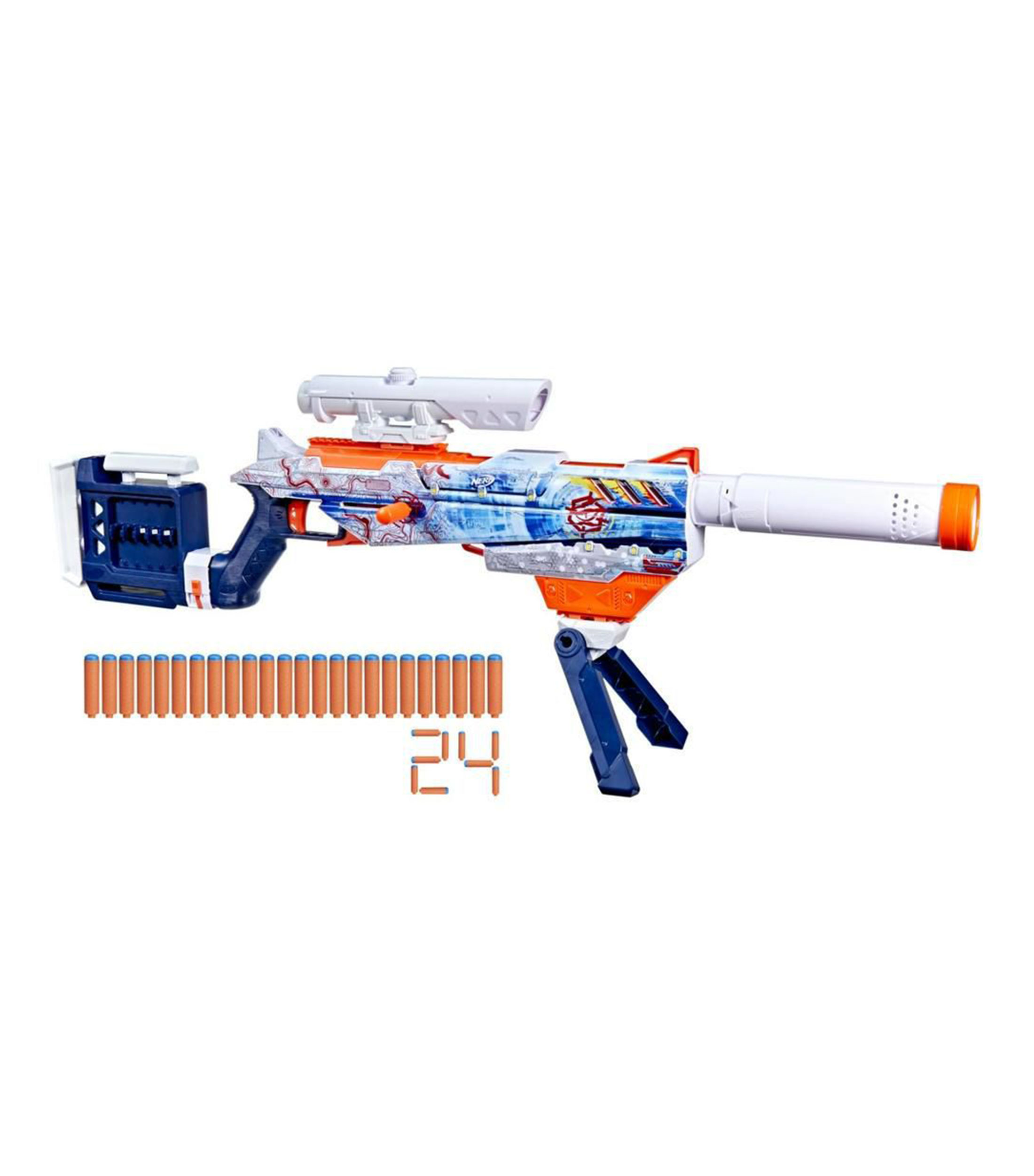 Nerf Loadout Lanzador Arctic Zerostriker y dardos