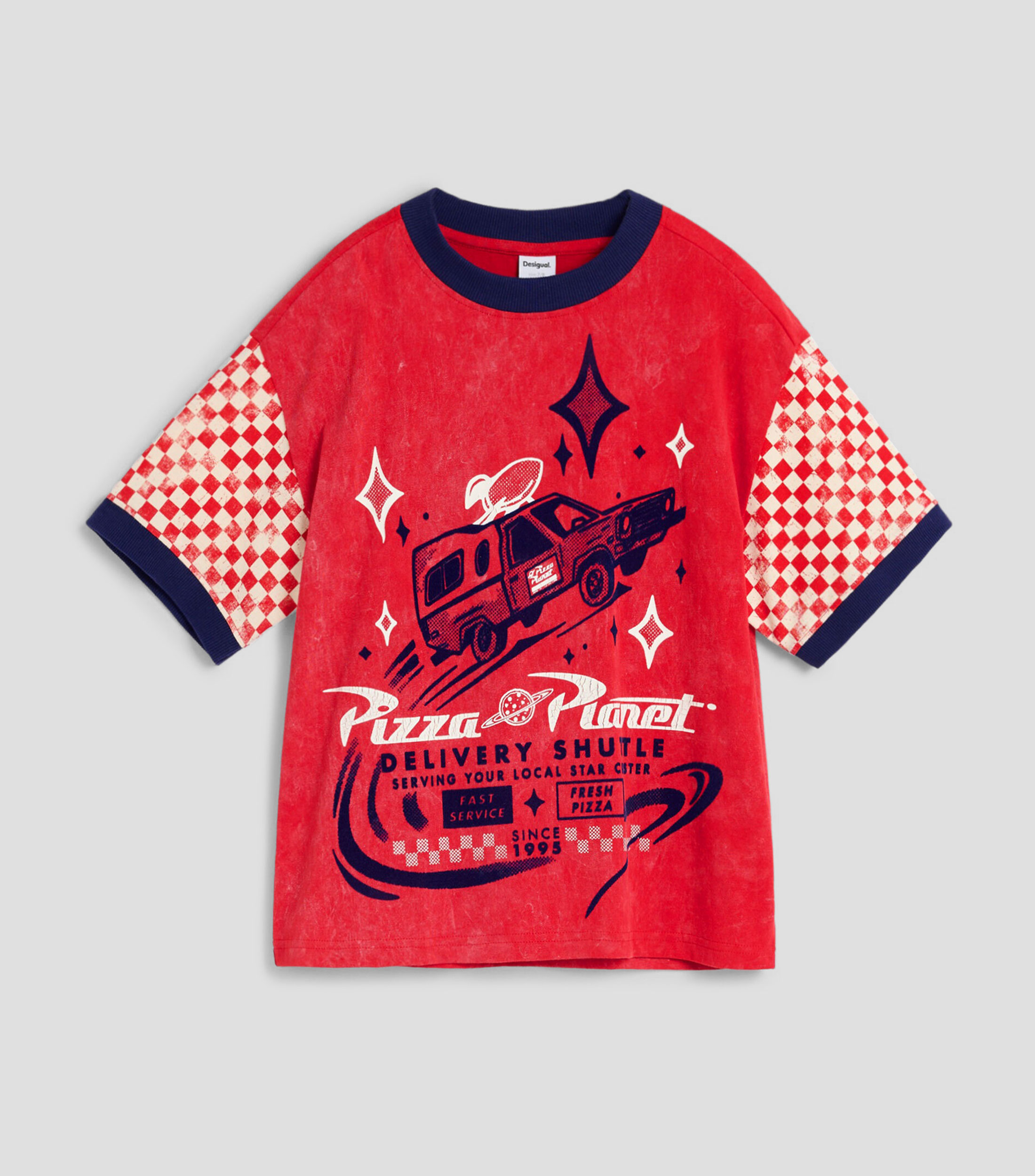 Playera cuello redondo manga corta con estampado Niño