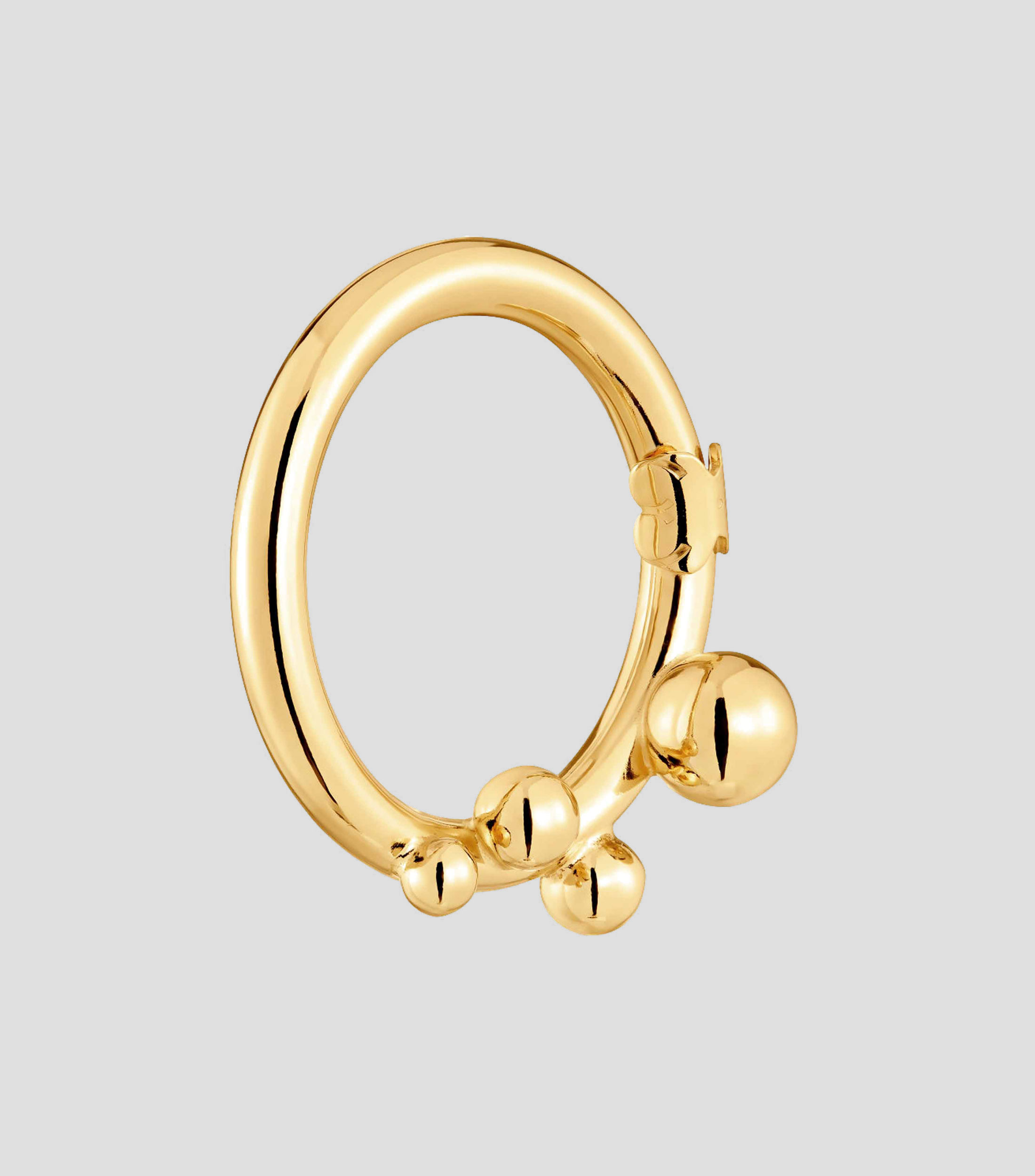 Anilla grande en plata y detalles Hold Mujer