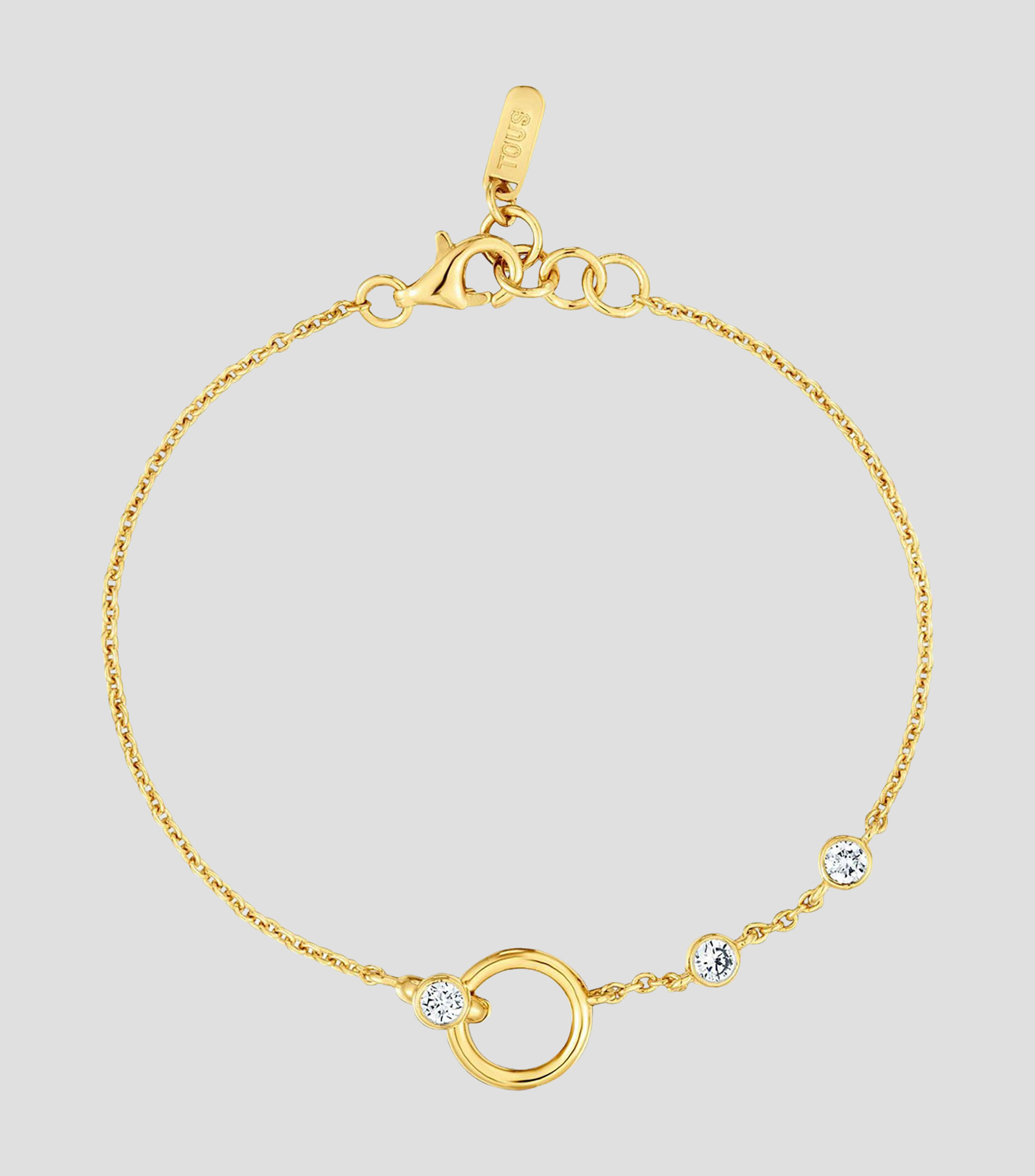 Pulsera en plata Straight LGD con diamantes Mujer