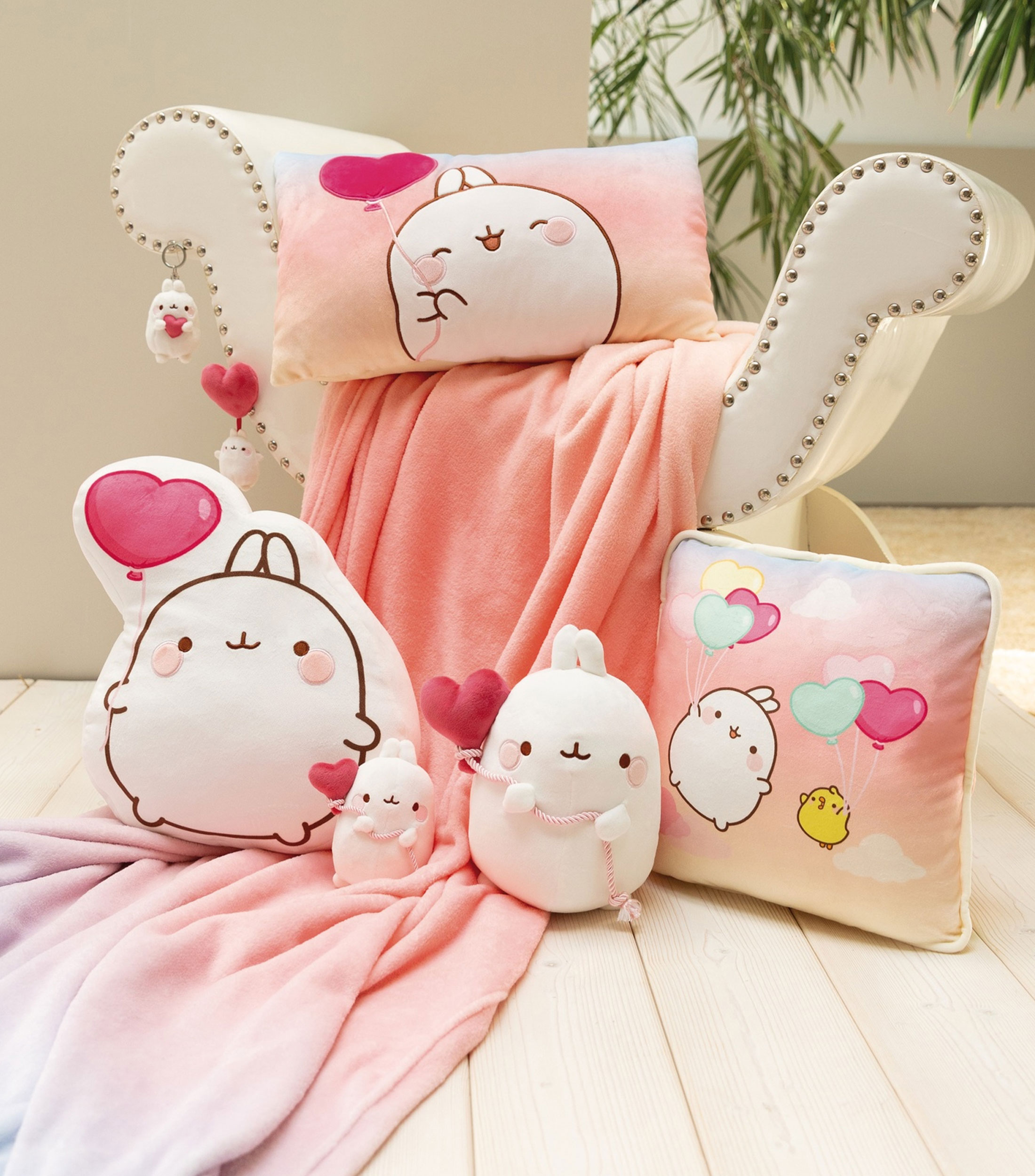 Llavero Molang con Corazón peluche Niña