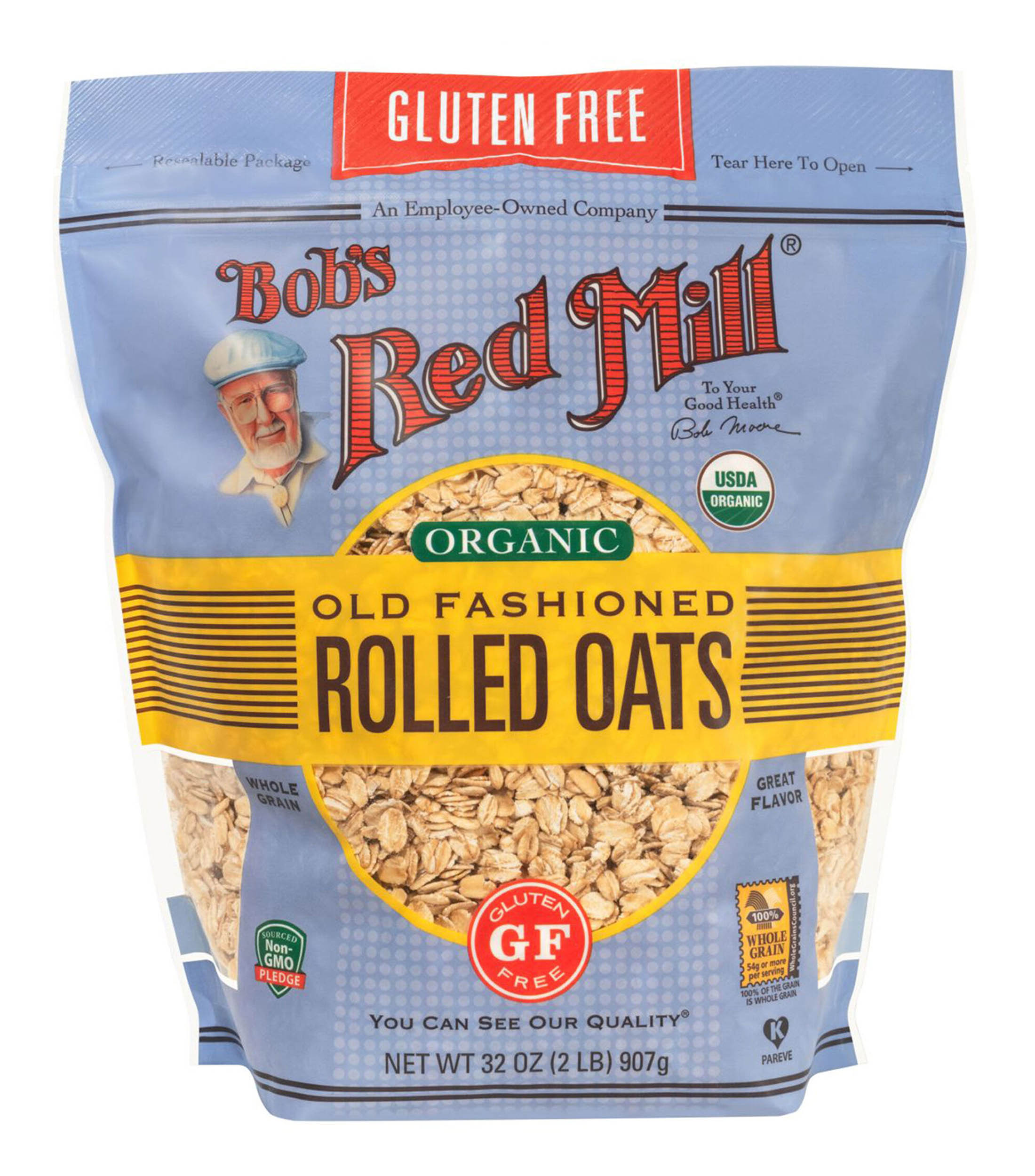 Avena regular sin gluten orgánica, 907 g