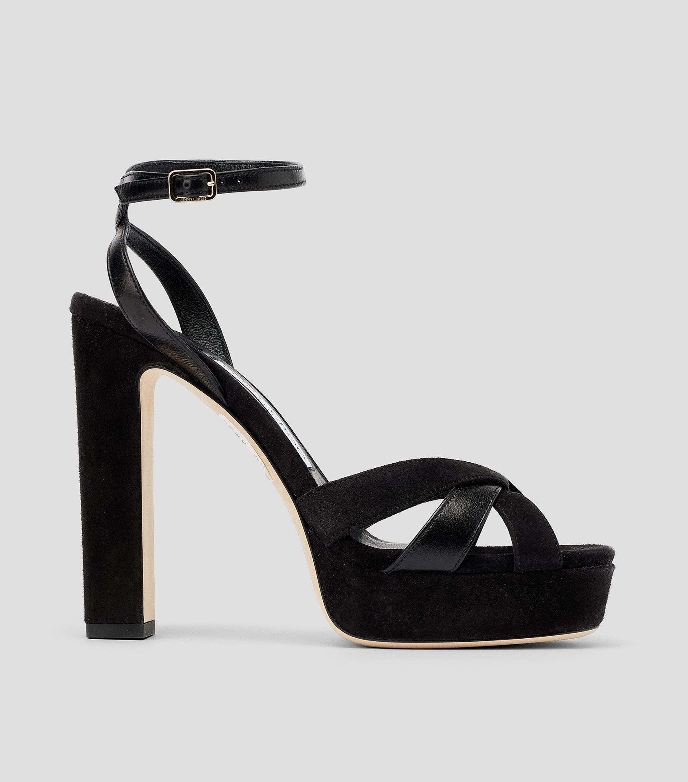 Sandalias con tacón alto cuadrado Mujer